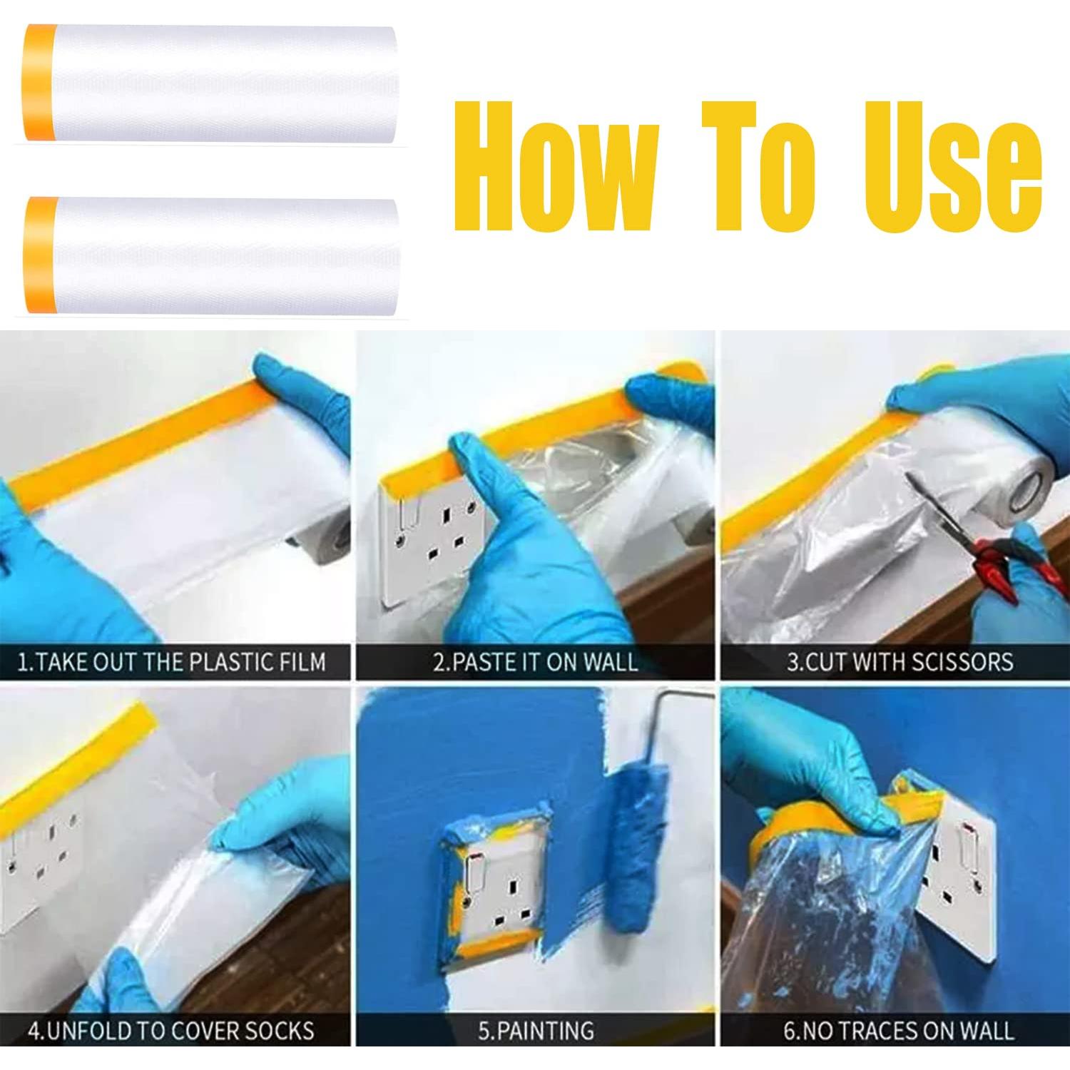 Película Protectora Adhesiva para Pintores YOUMEIYUAN 150cm x 19.81m