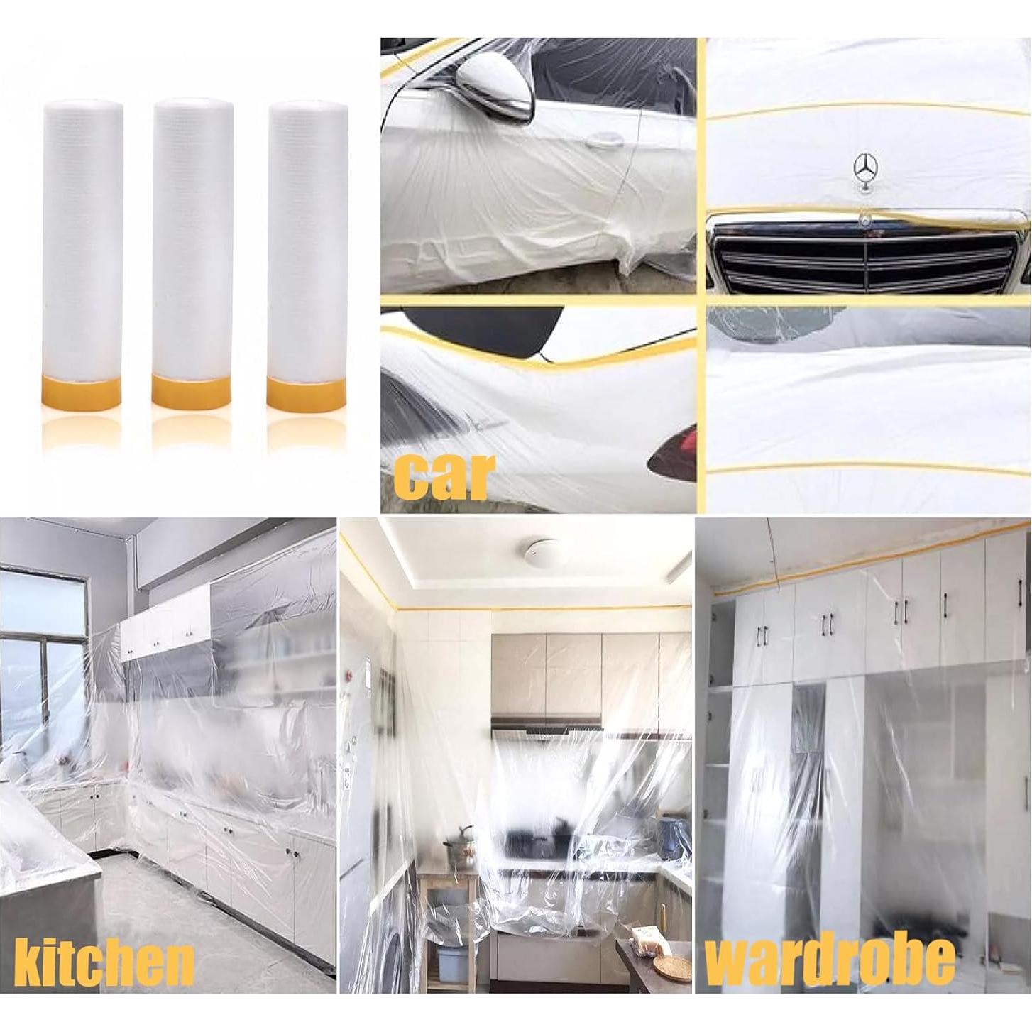 Película Protectora Adhesiva para Pintores YOUMEIYUAN 150cm x 19.81m