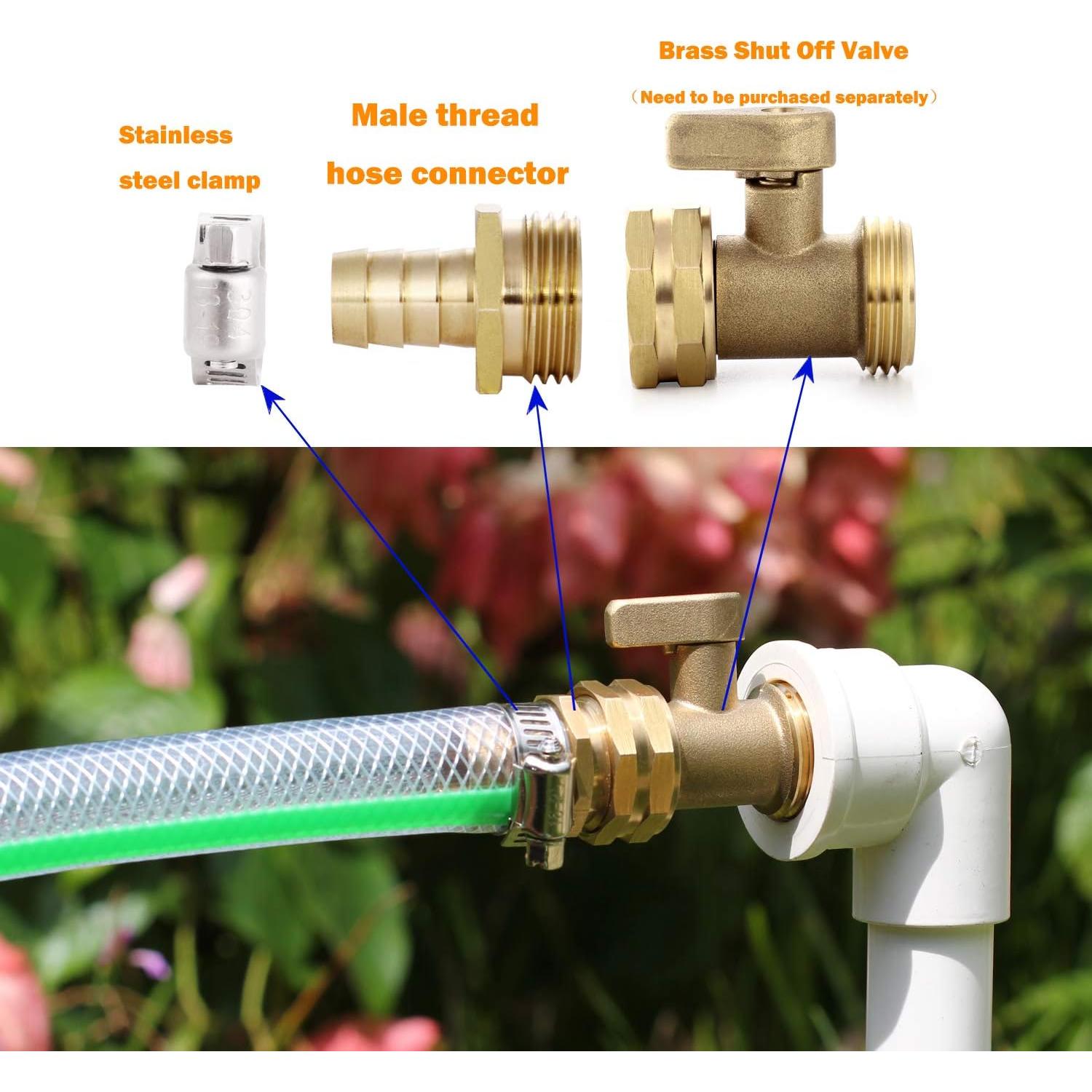 Conector de manguera de jardín YELUN 15.95mm 3 piezas