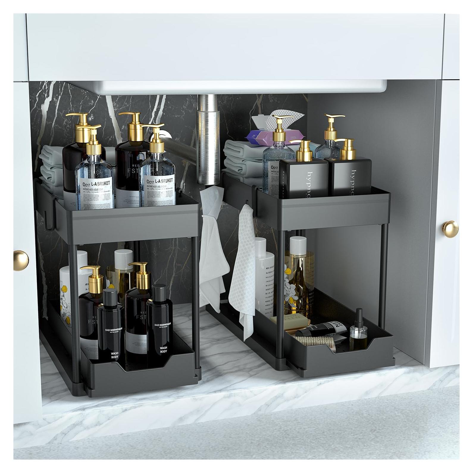 Organizador Bajo Fregadero DEKAVA 2 Niveles Negro