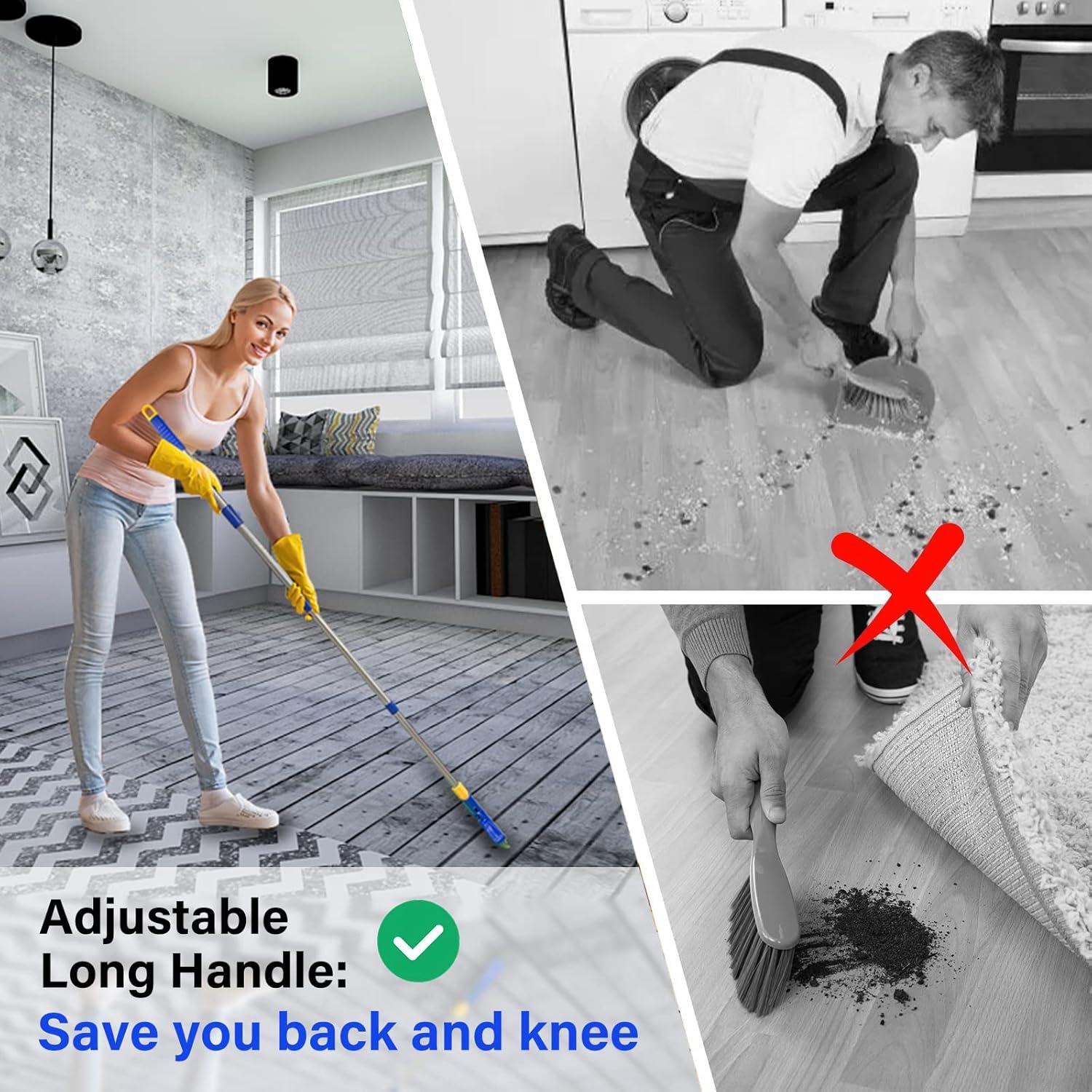 Cepillo de Lechada ITTAR Ajustable con Mango Telescópico 83-140 cm