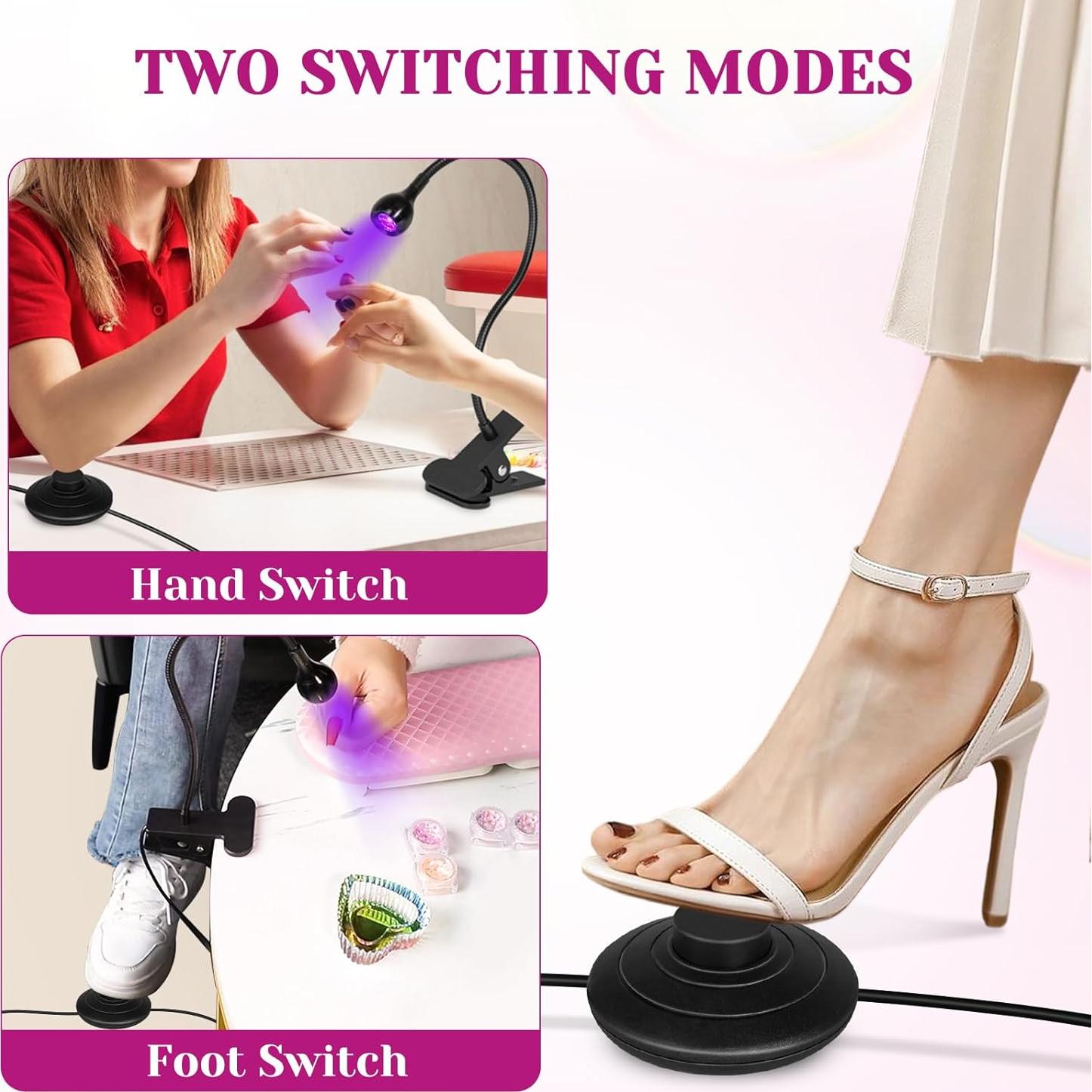 AORAEM Lámpara UV LED para Uñas de Gel con Control de Pie