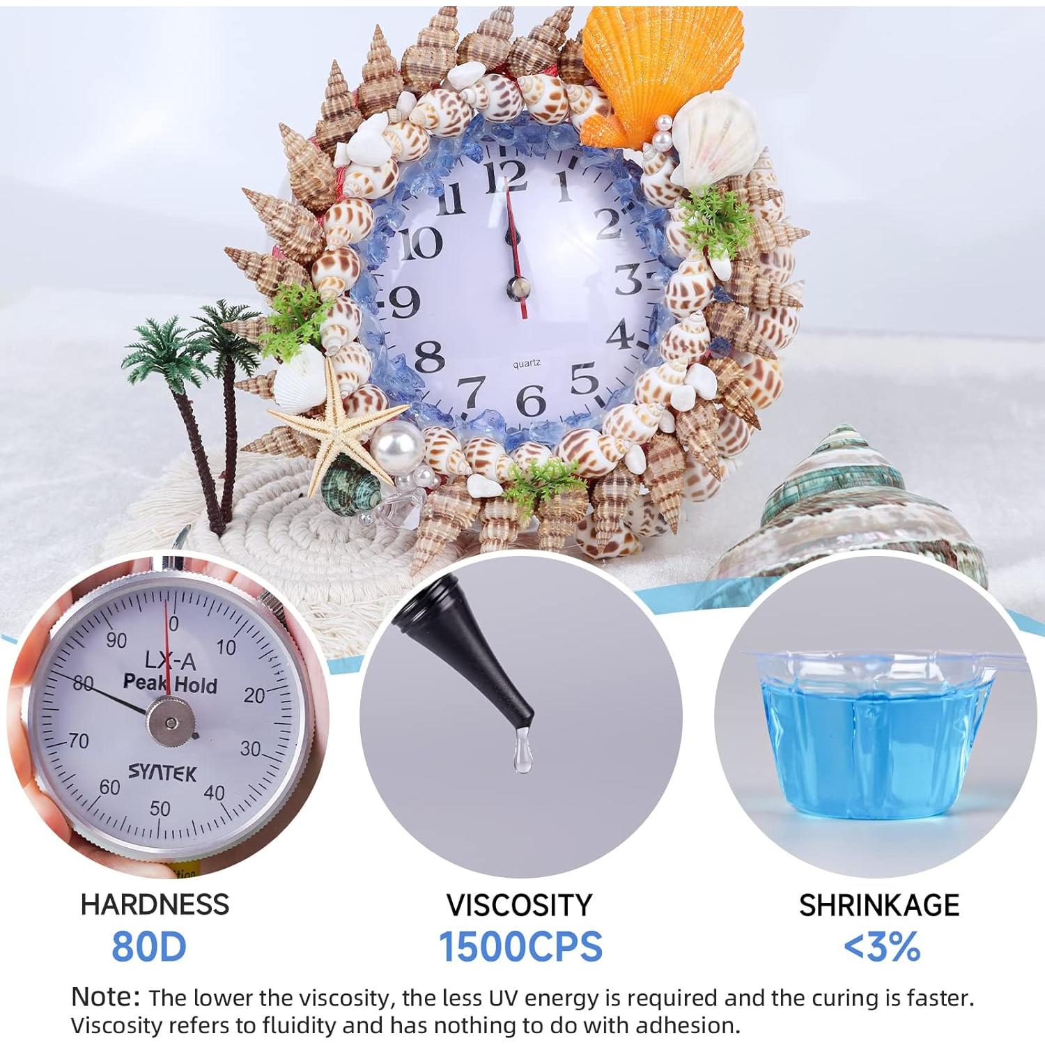 Kit de Resina UV LET'S RESIN 30g con Linterna y Adhesivo