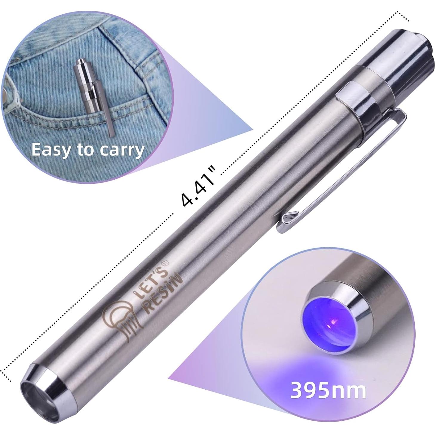 Kit de Resina UV LET'S RESIN 30g con Linterna y Adhesivo