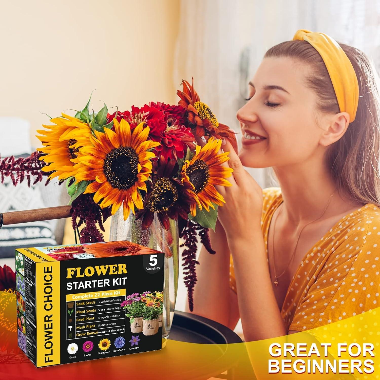 Kit de Jardín de Margaritas Meekear - 5 Bolsas, Discos y Tijeras