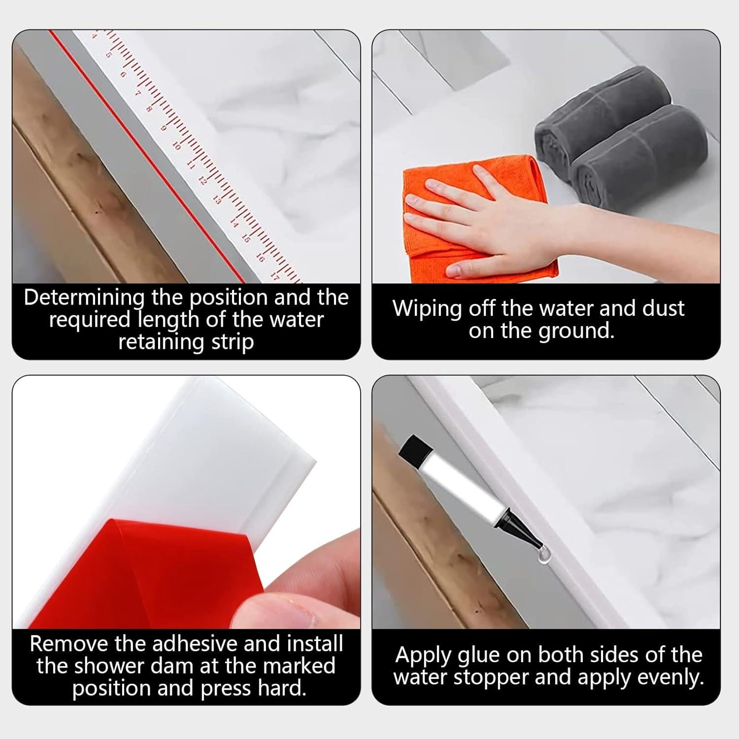 Umbral de Ducha de Silicona Risunpet 99 cm Impermeable