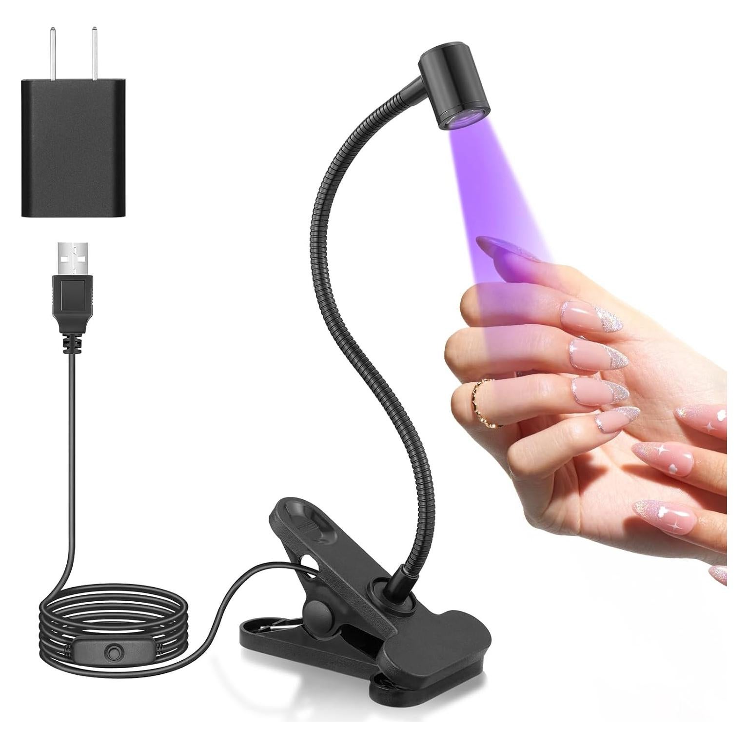 Lámpara UV Beetles para Uñas de Gel Mini LED 5W con Abrazadera