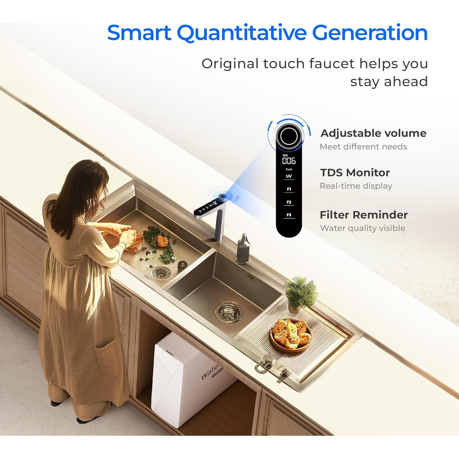 Sistema Ósmosis Inversa Waterdrop WD-X12 1200 L/h Bajo Fregadero