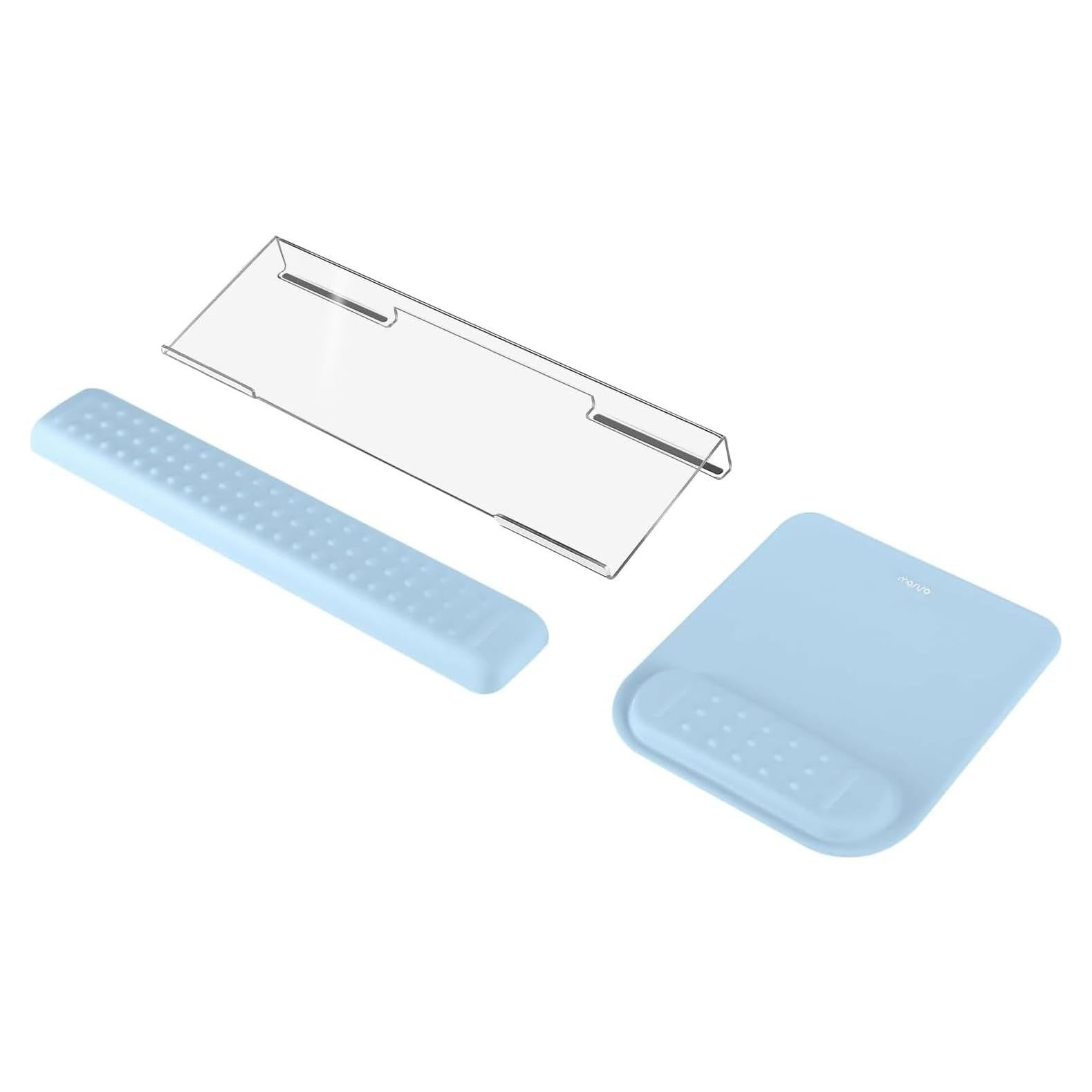 Soporte Ergonómico para Teclado y Reposamuñecas Mosiso Azul