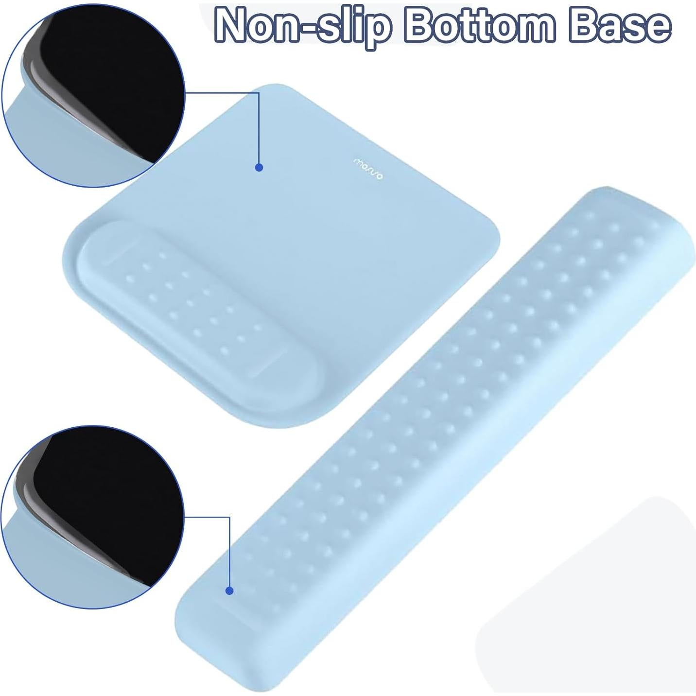 Soporte Ergonómico para Teclado y Reposamuñecas Mosiso Azul