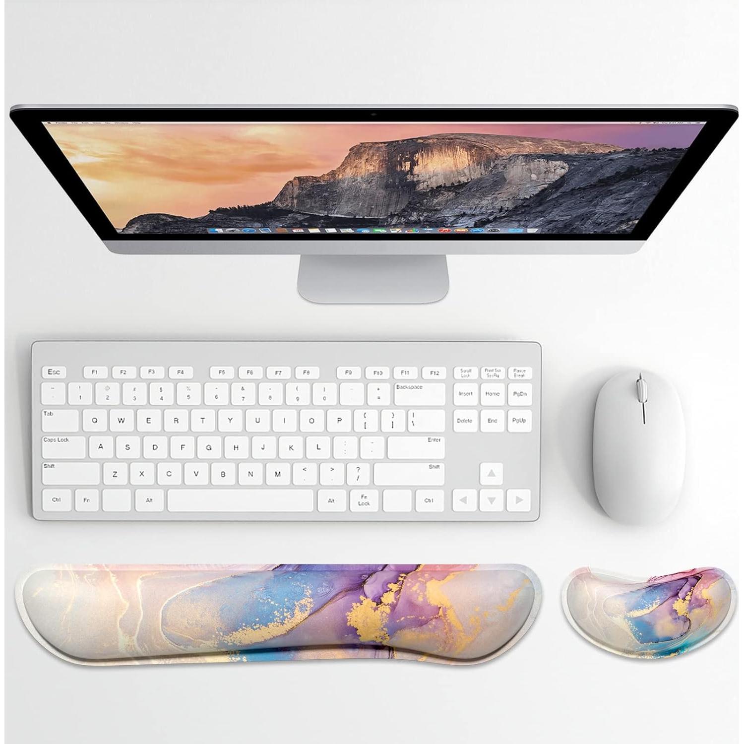 Reposamuñecas Ergonómico Dapesuom para Teclado y Ratón - Espuma Viscoelástica