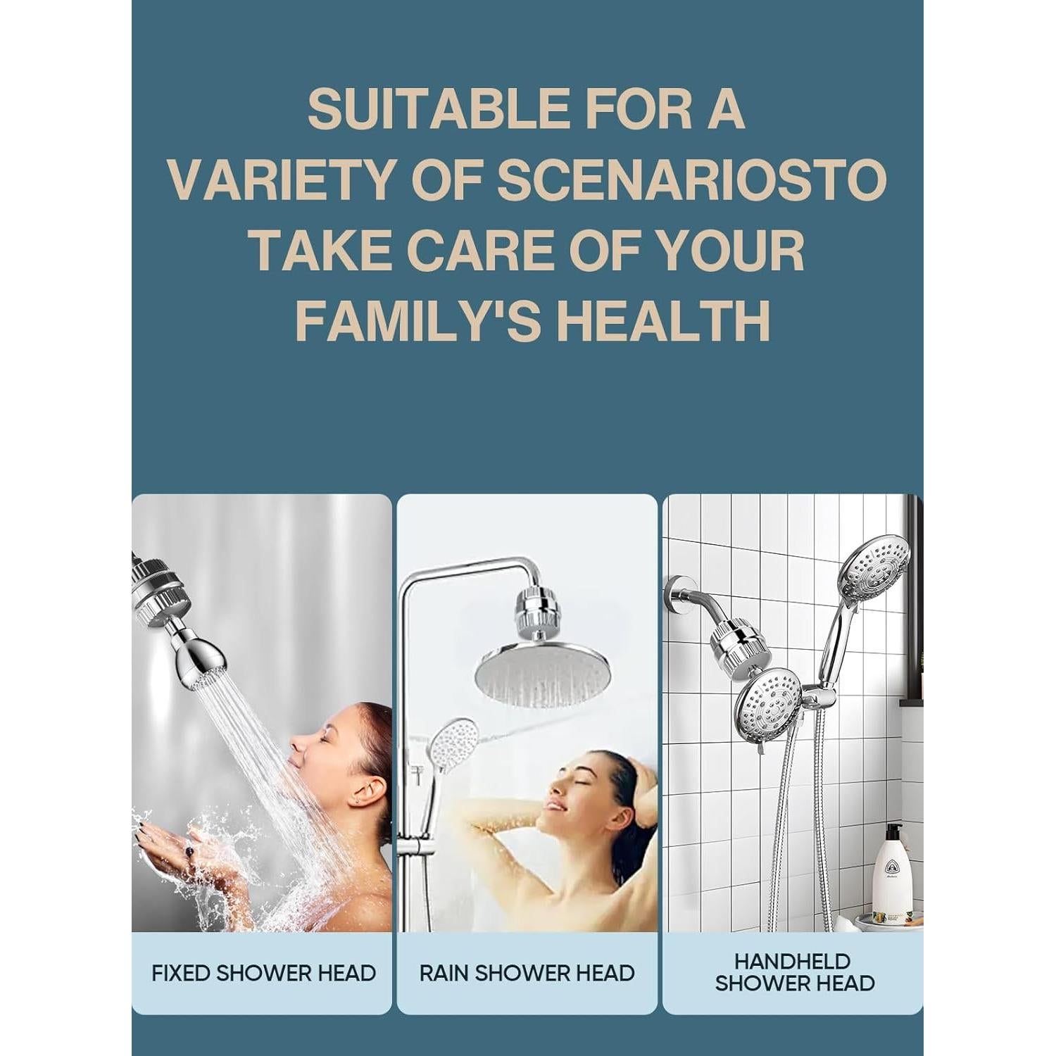 Filtro de Ducha Cobbe KGLQC0303 Alta Salida 99% Filtración