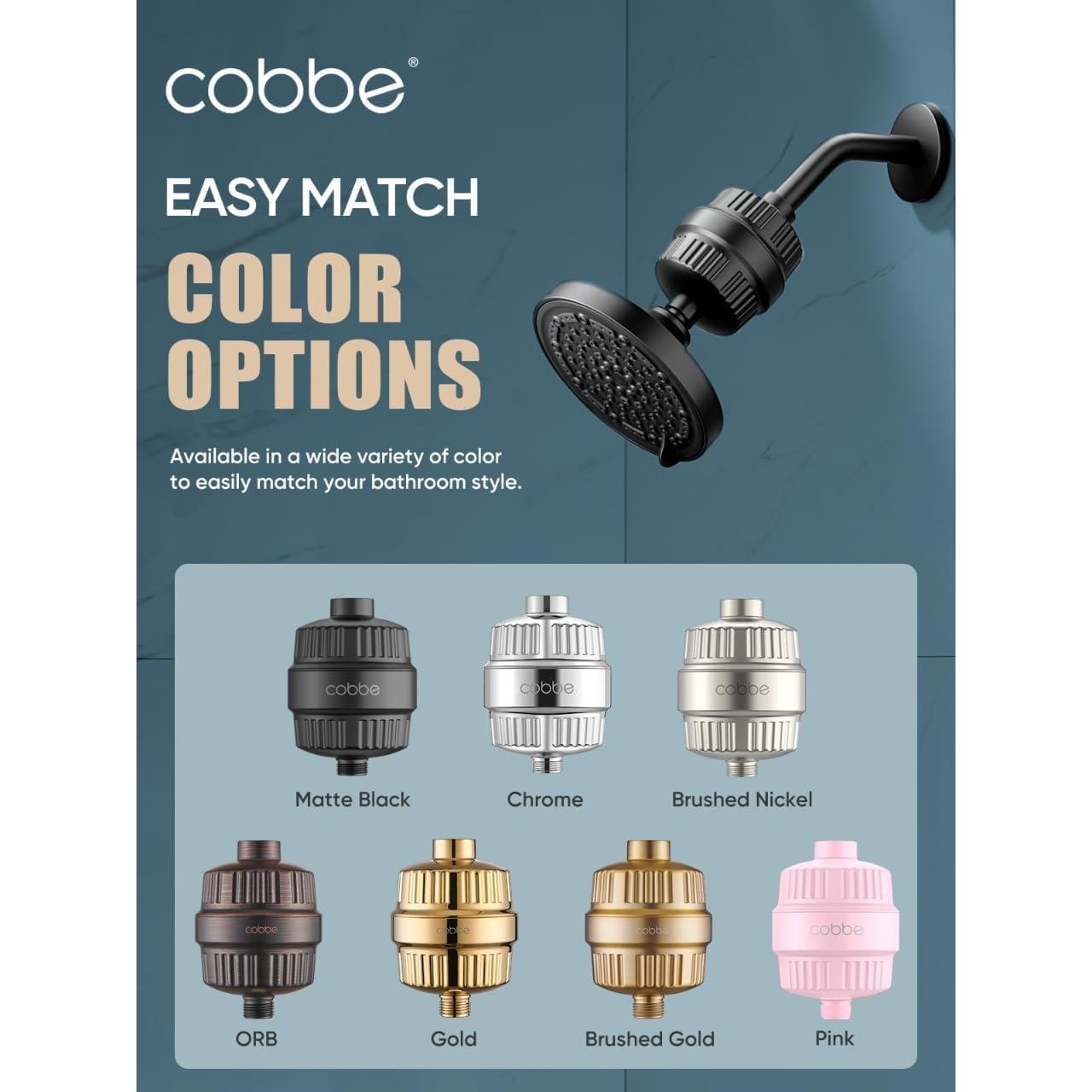 Filtro de Ducha Cobbe KGLQC0303 Alta Salida 99% Filtración