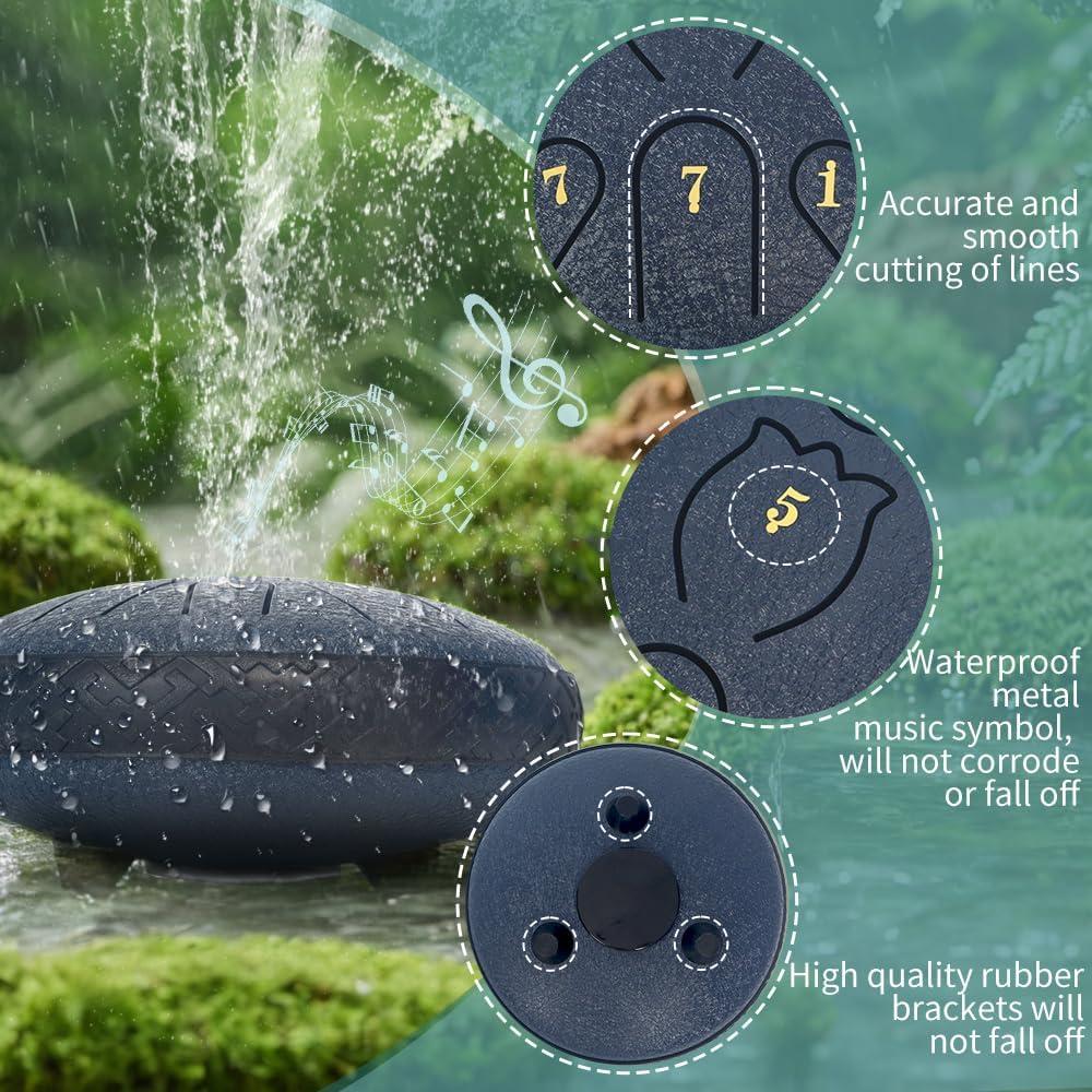 Tambor de Lluvia de Acero Yuan Yun 6" 11 Notas Azul