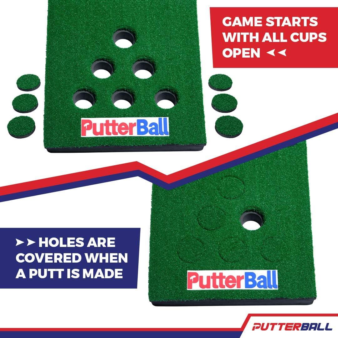PutterBall Juego de Golf Pong 3,35 m con 2 Putters y Pelotas