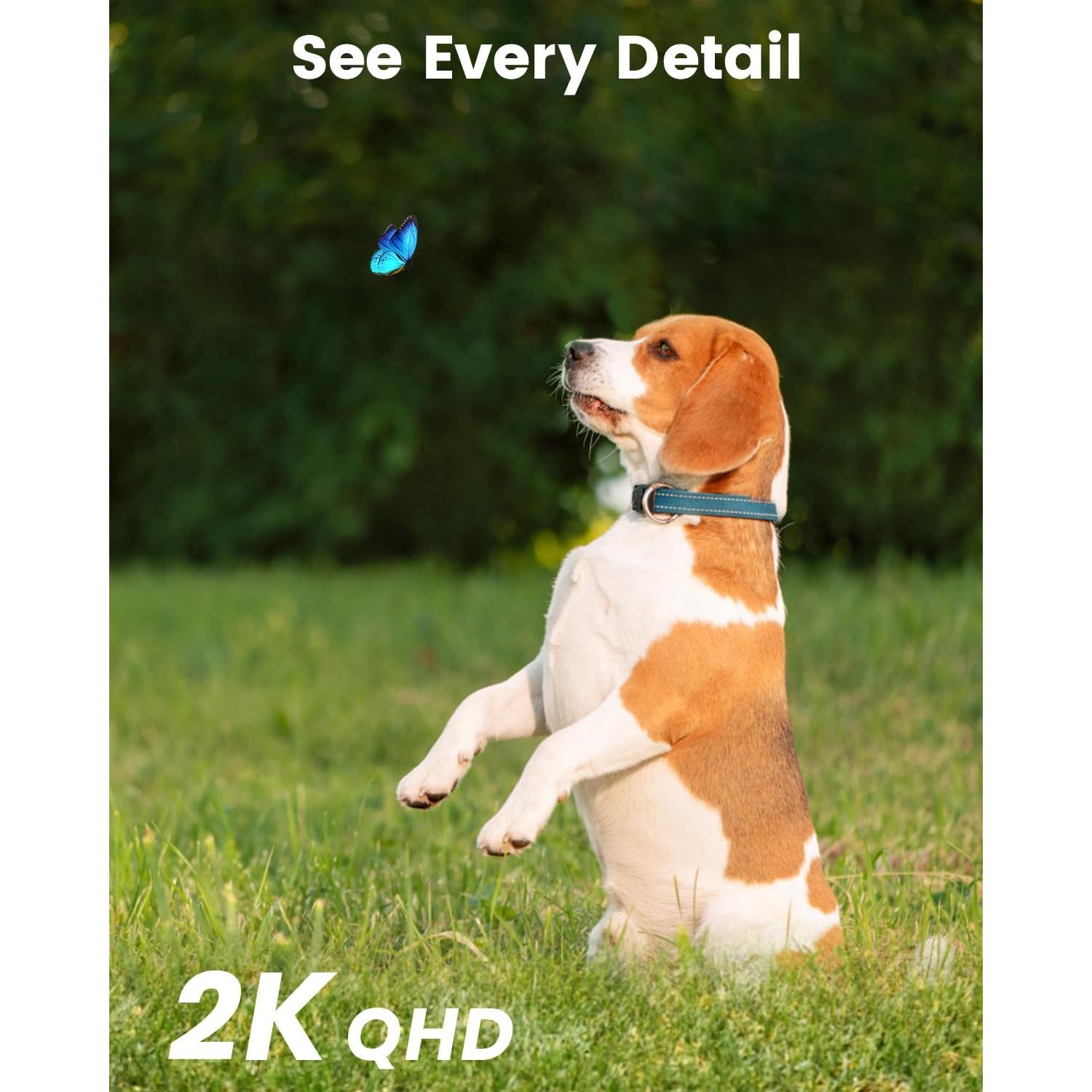 Cámara de Seguridad Solar AOSU 360° 2K Inalámbrica para Exterior