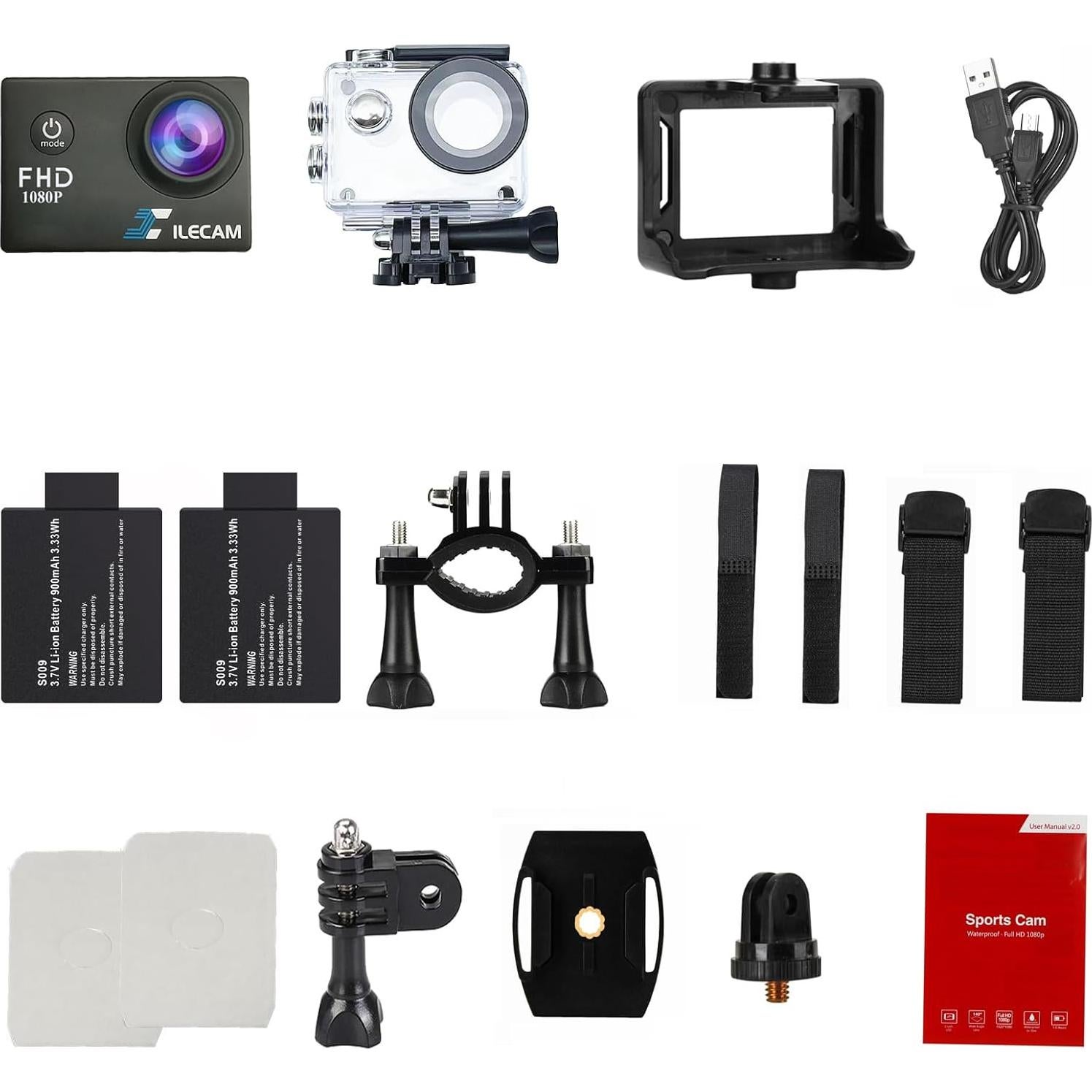 Cámara de Acción Xilecam X200 1080P 30fps Impermeable 40m