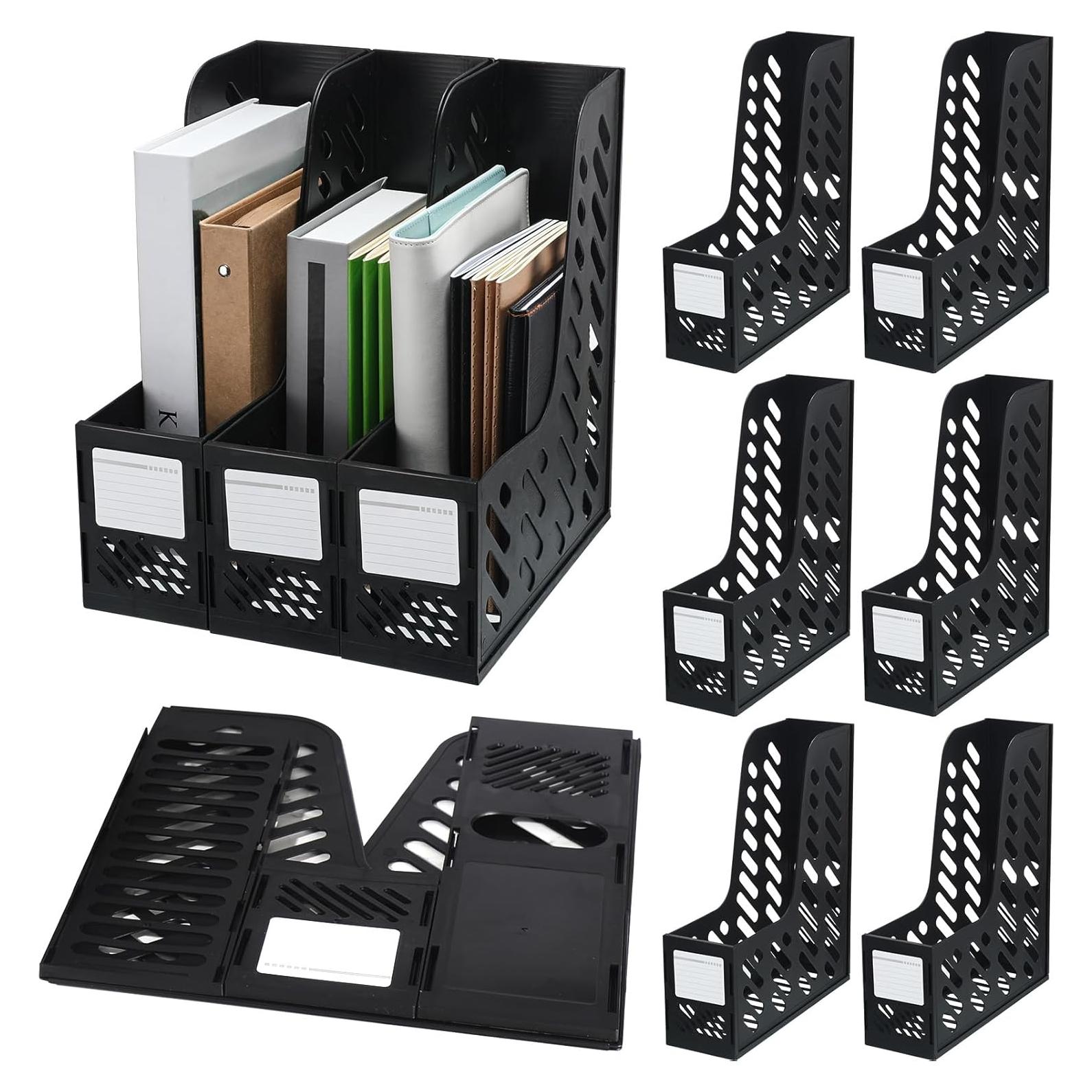 Soporte de Revistas Plegable Glenmal 6 Pcs Negro