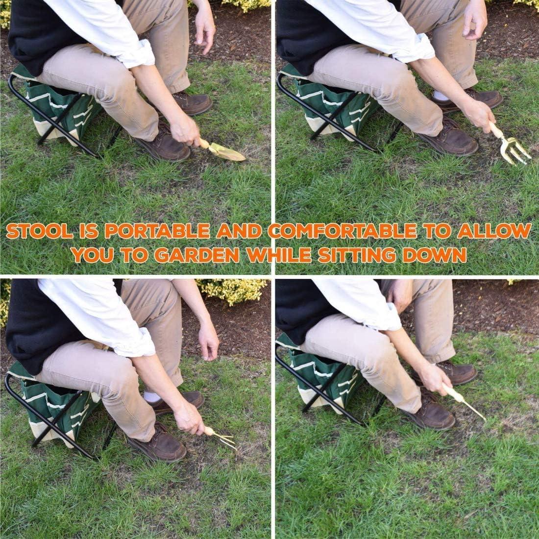 Kit de Jardinería Mobitel con Taburete y 5 Herramientas