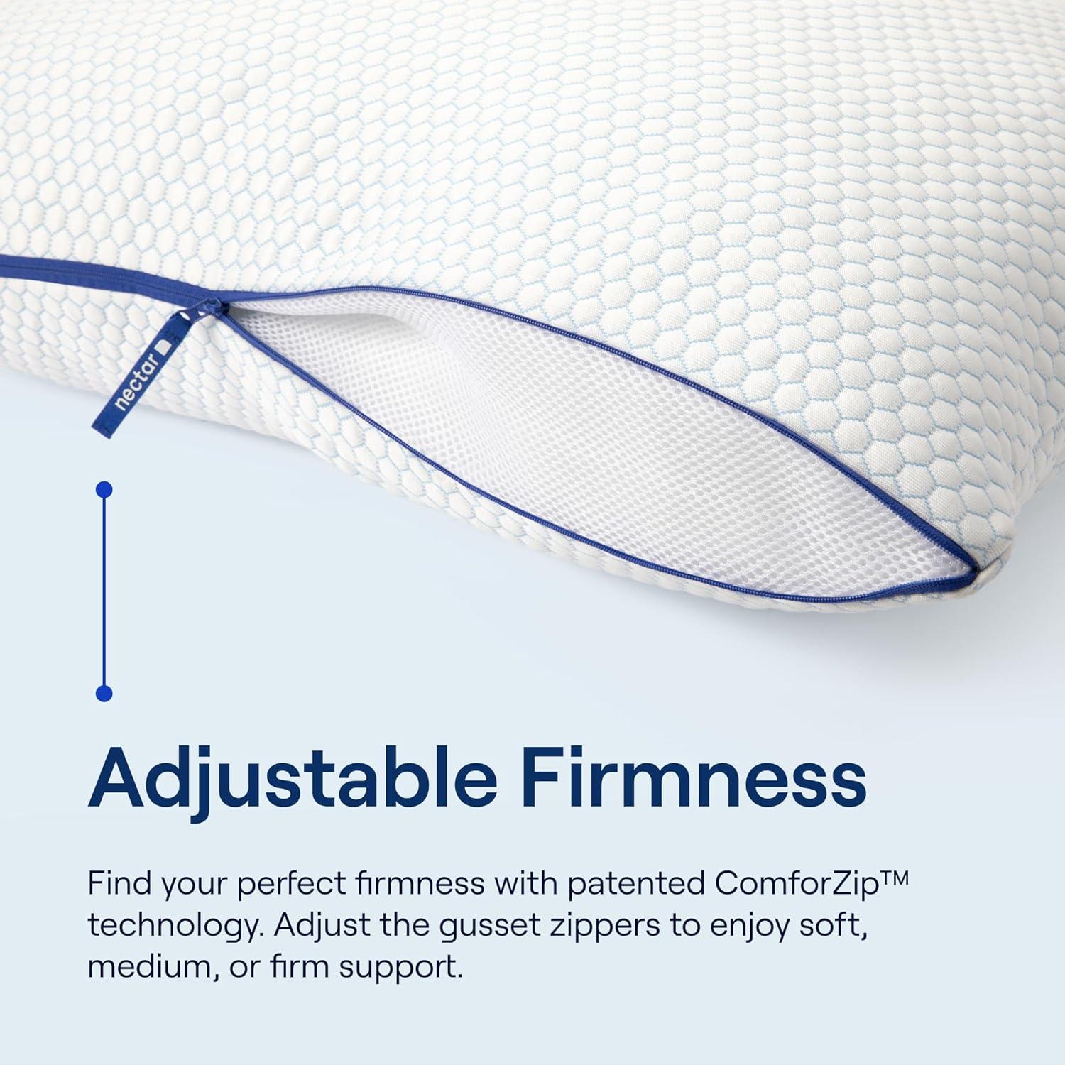 Almohada Nectar Tri-Comfort Refrigerante Ajustable 71x50 cm