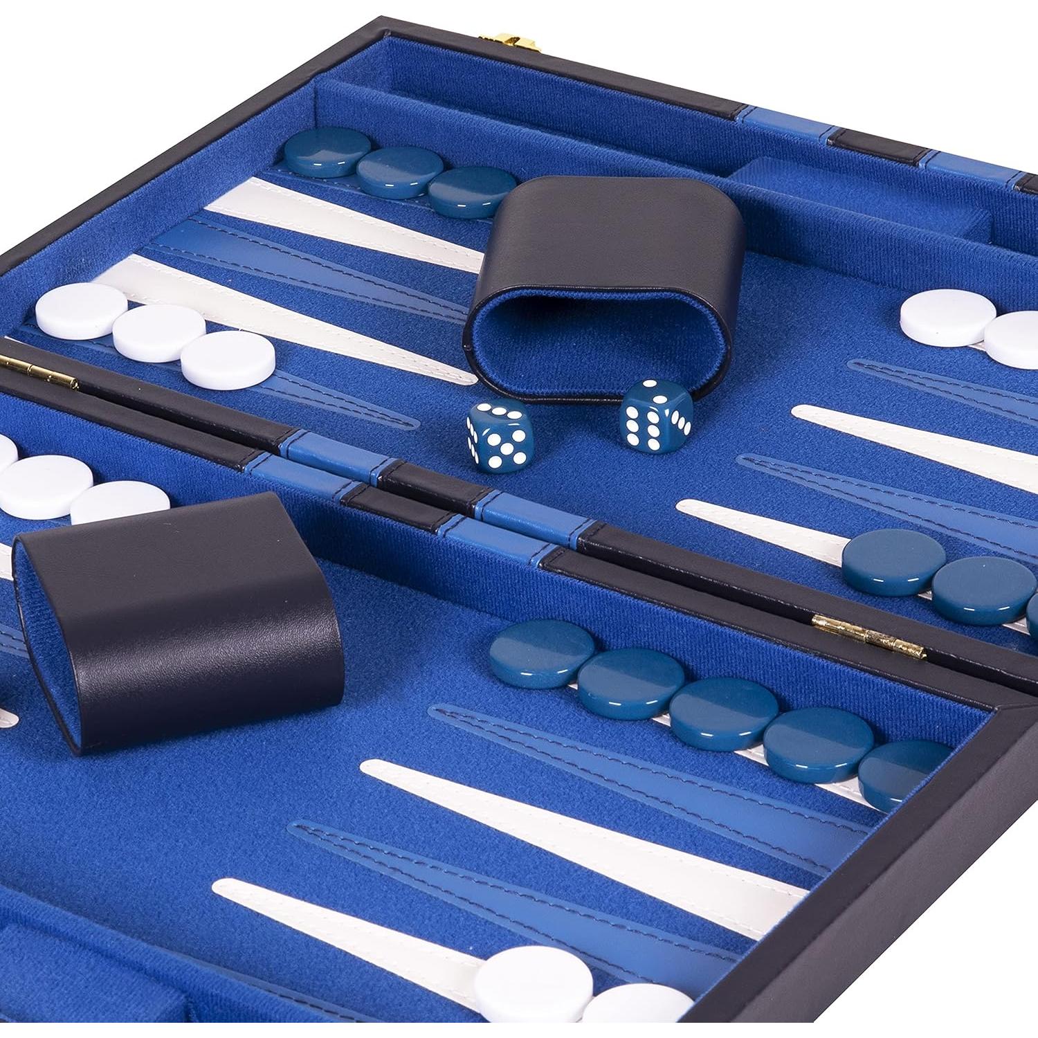 Juego de Backgammon Crazy Games Pequeño 27.9x38.1cm Azul
