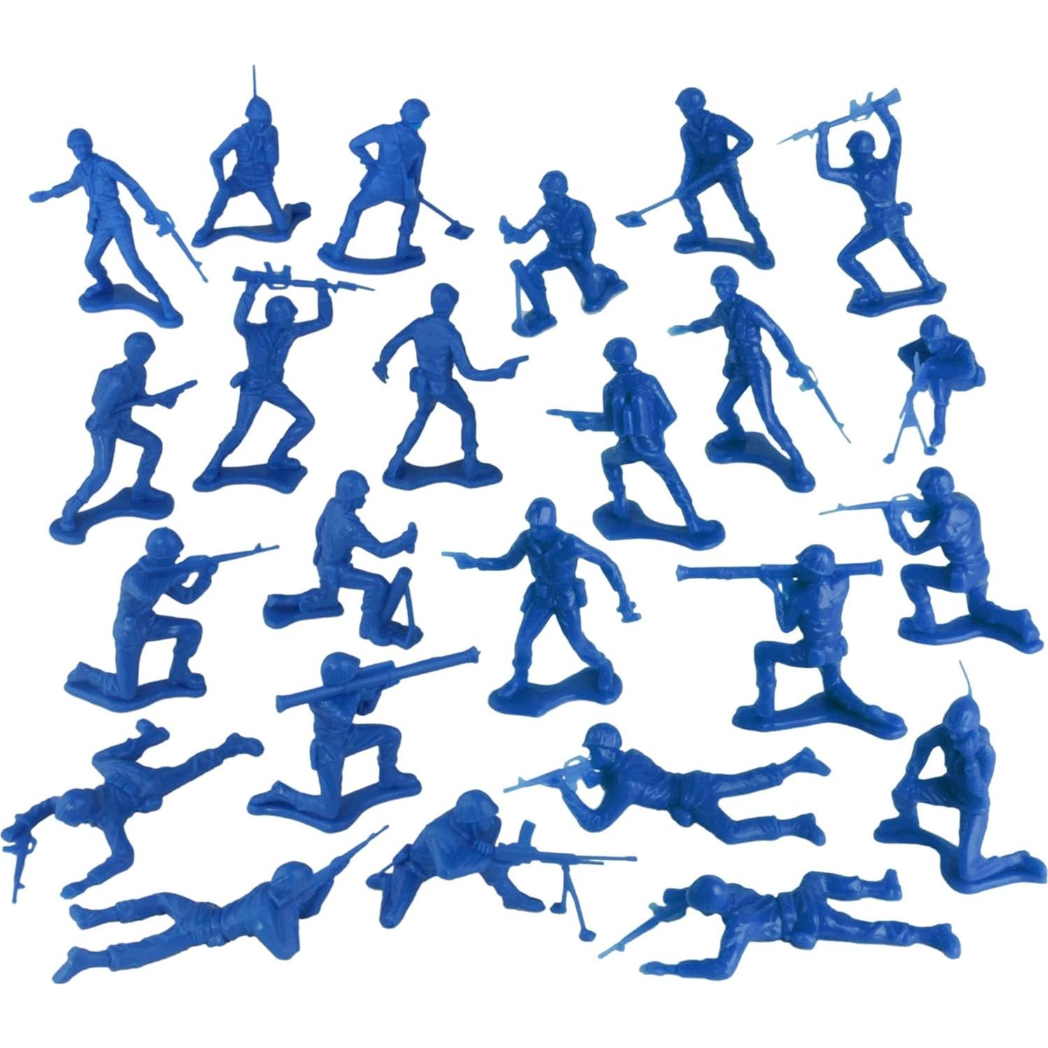 Soldados de Plástico TimMee - 48 Figuras Azules 5,08 cm
