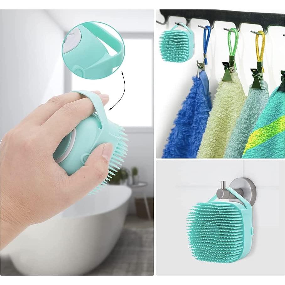 Cepillo de Baño y Masaje LONNAI para Perros y Gatos Azul