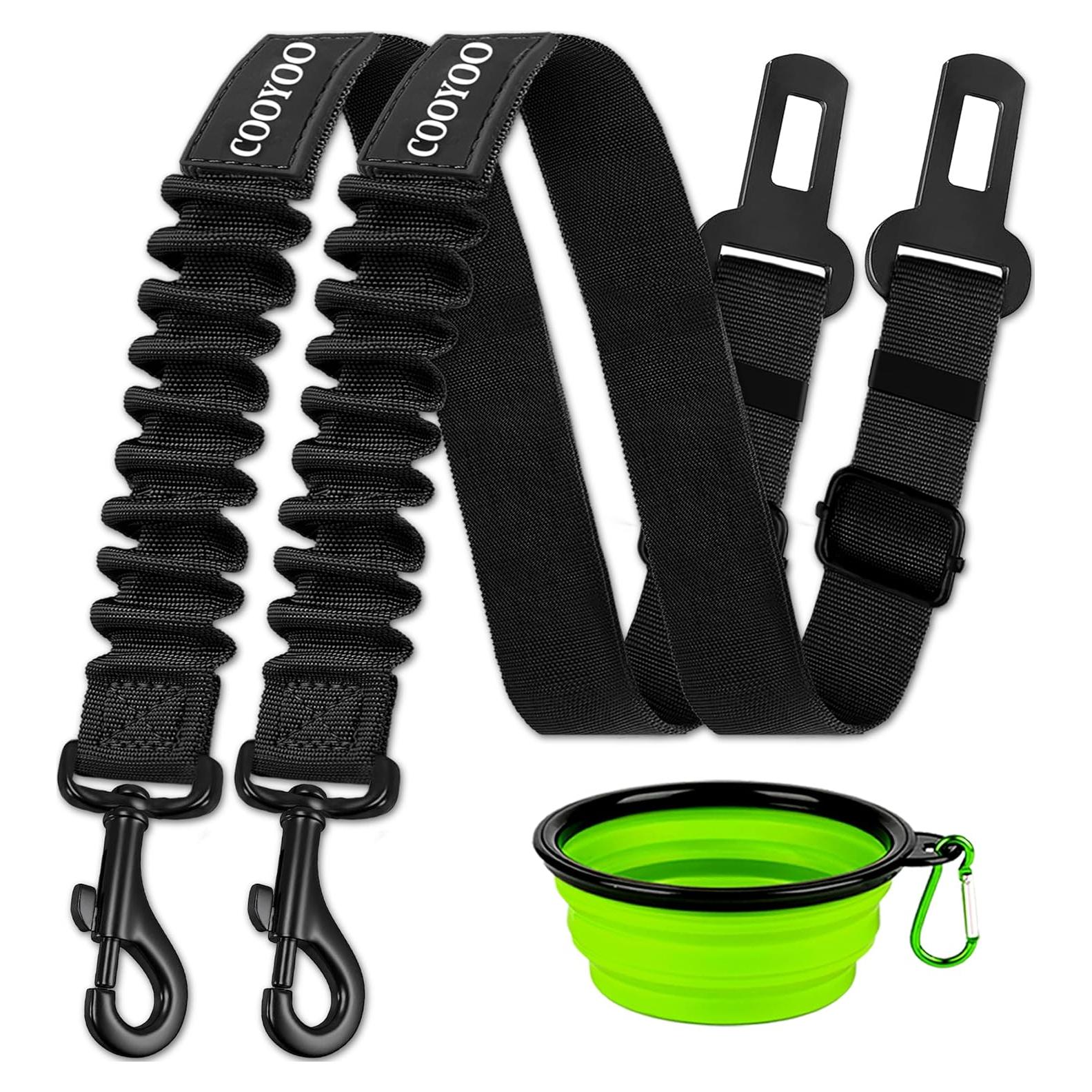 Cinturón de Seguridad para Perros COOYOO Ajustable Nylon