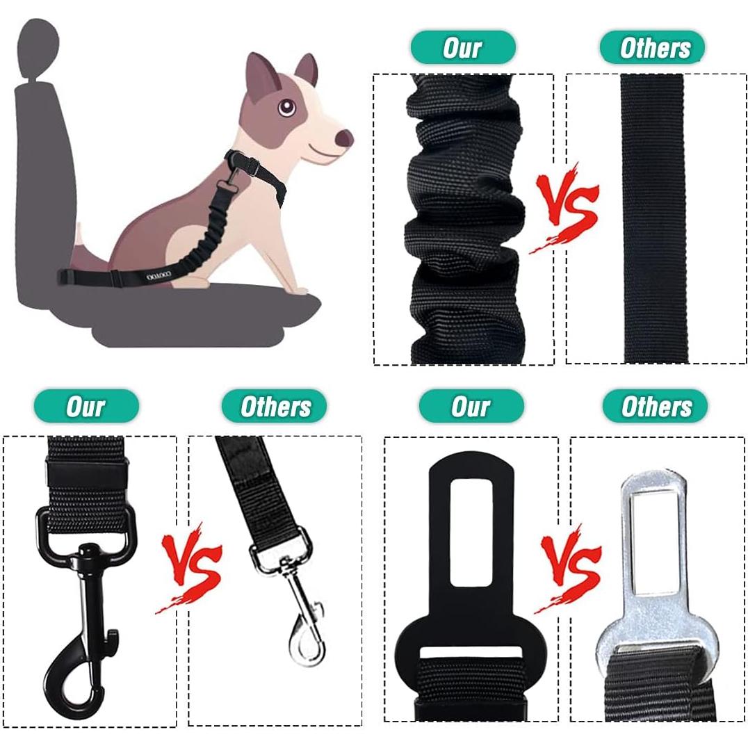 Cinturón de Seguridad para Perros COOYOO Ajustable Nylon