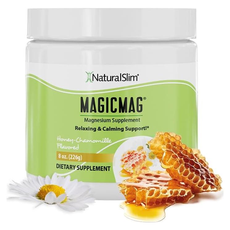 NaturalSlim MagicMag Polvo de Magnesio 227g Miel y Manzanilla