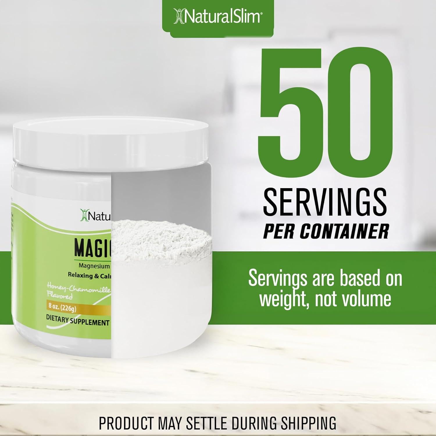 NaturalSlim MagicMag Polvo de Magnesio 227g Miel y Manzanilla