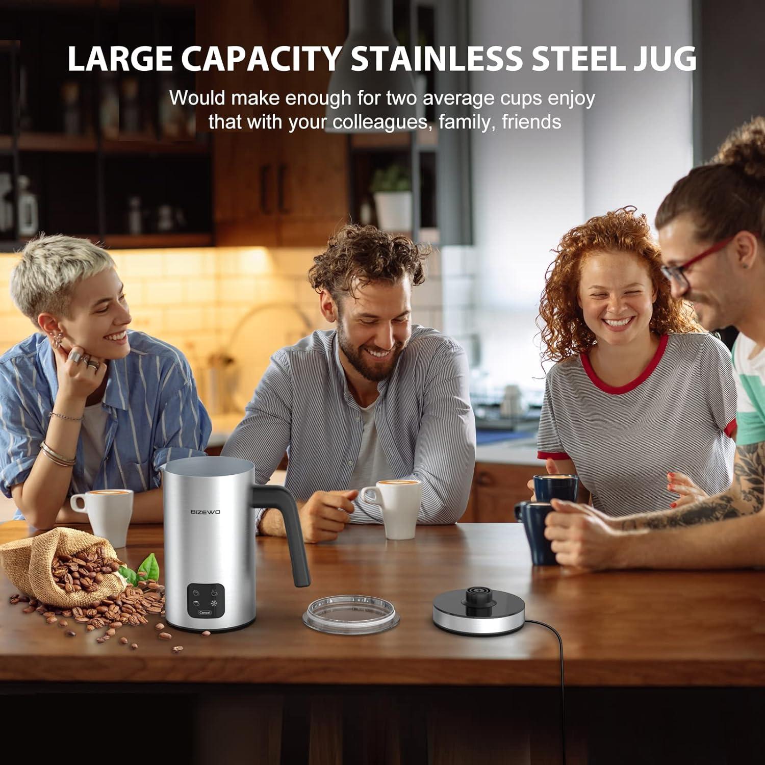 Espumador de Leche Eléctrico BIZEWO AROMA-F1 4 en 1 300ml