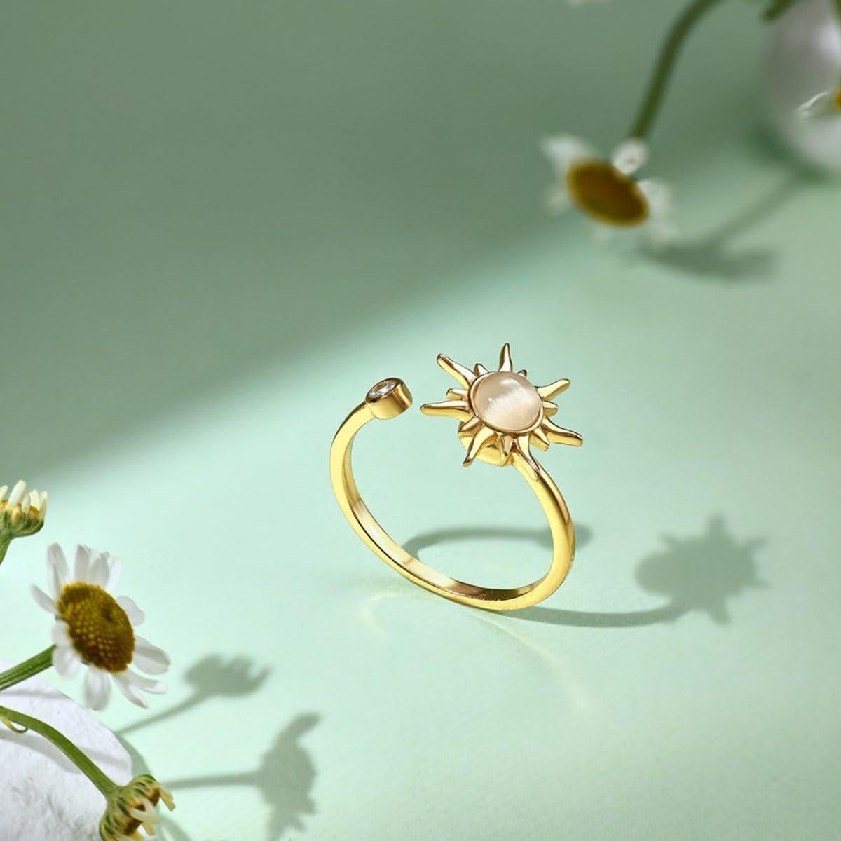 Anillo Giratorio Antiestrés MYANAIL para Mujeres Ajustable