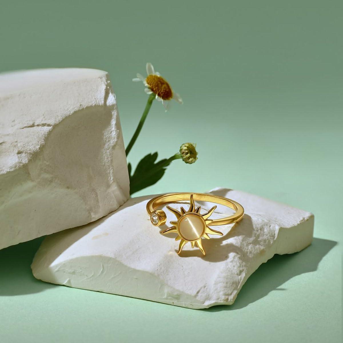 Anillo Giratorio Antiestrés MYANAIL para Mujeres Ajustable