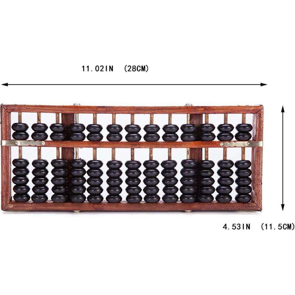 Ábaco de Madera Soroban 13 Dígitos THY Trading 28x11.5cm