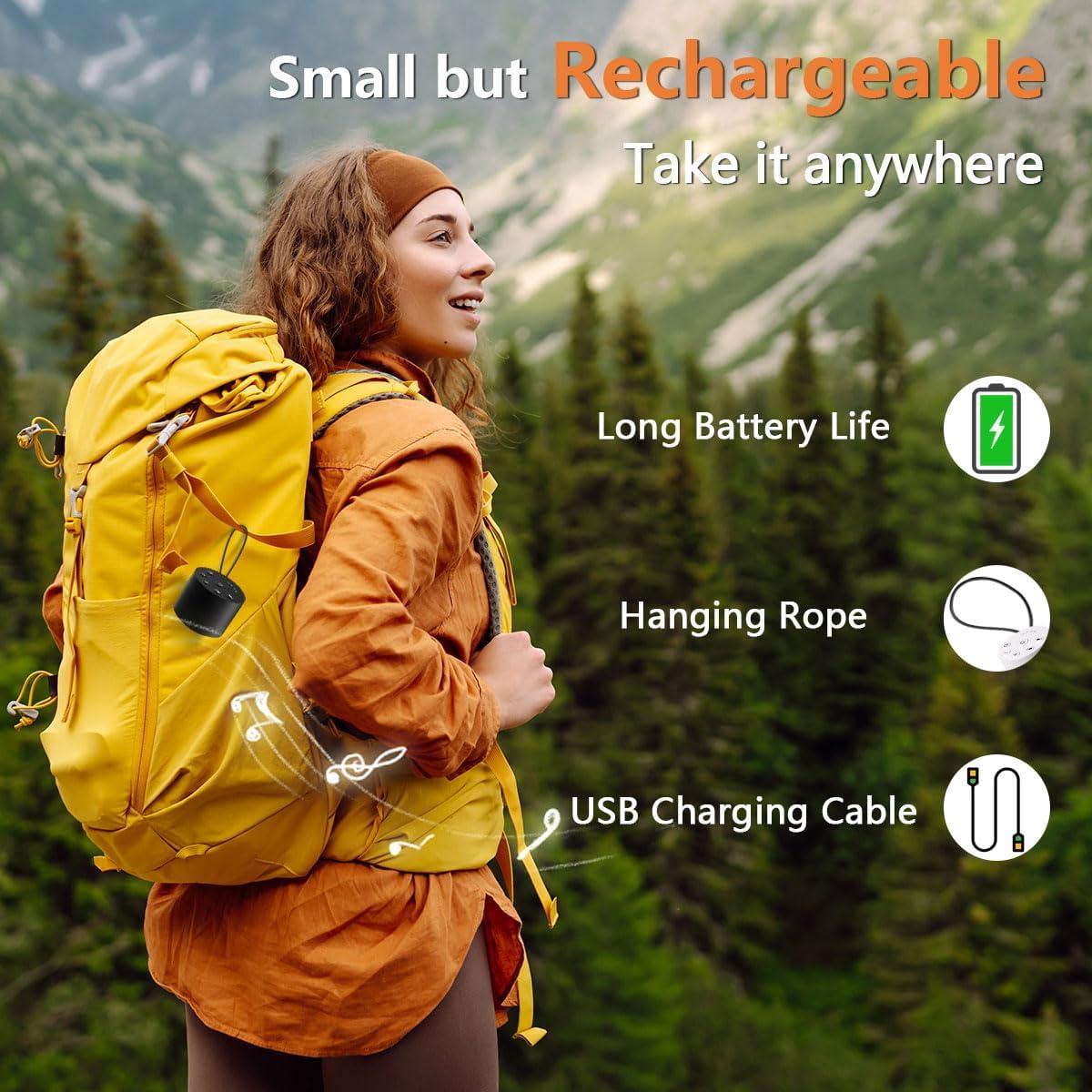 Máquina de Sonido Portátil Color Noise con 30 Sonidos y 32 Niveles de Volumen