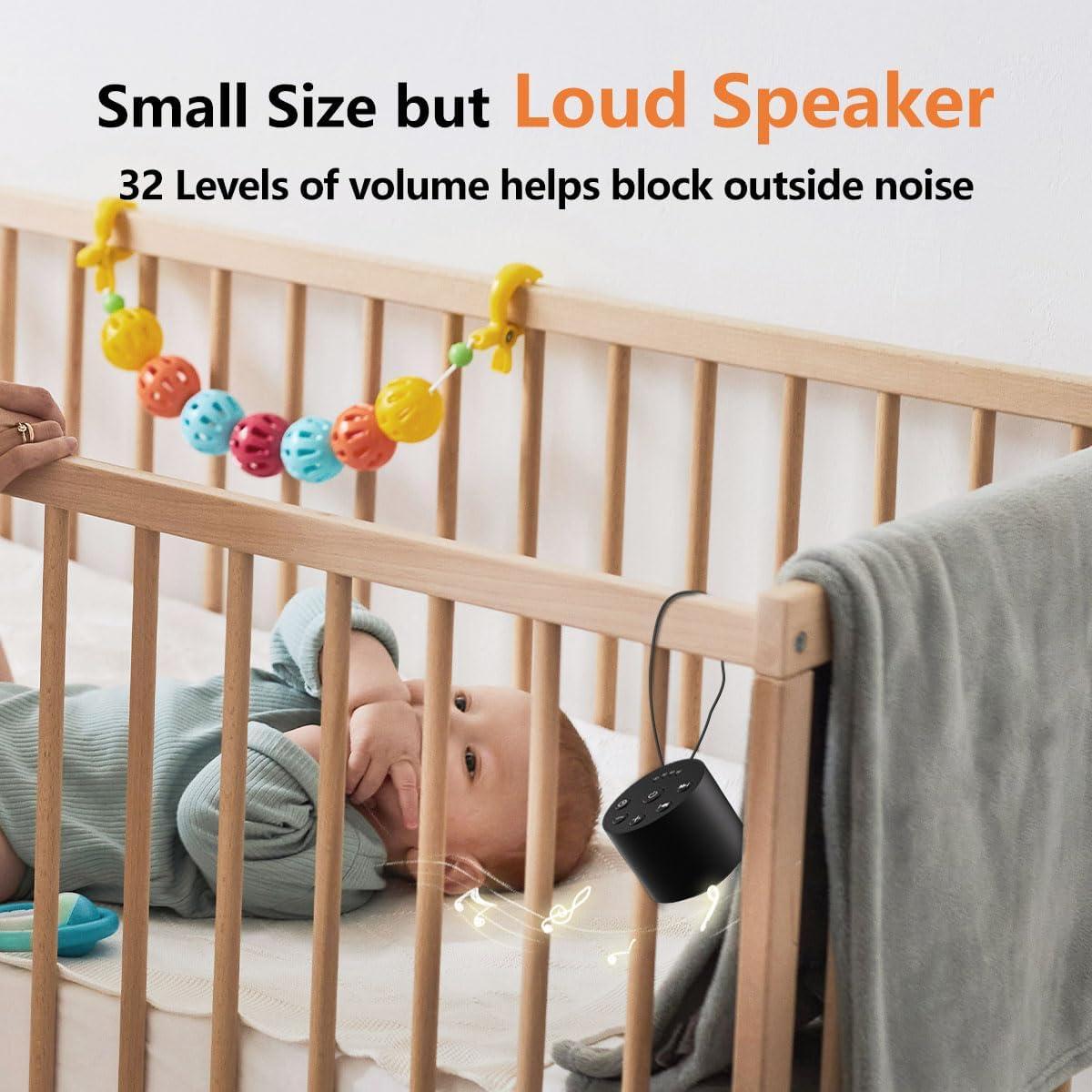 Máquina de Sonido Portátil Color Noise con 30 Sonidos y 32 Niveles de Volumen