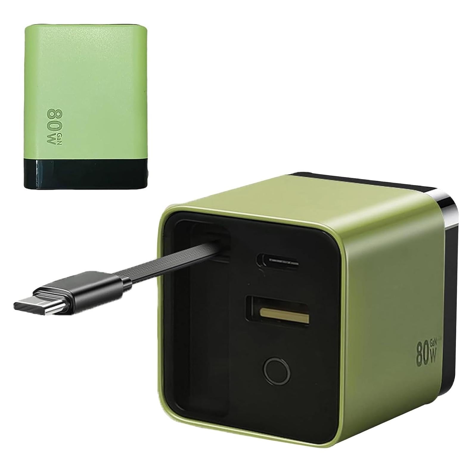 Cargador Rápido 3 en 1 GaN 80W EARFORU con Cable Tipo C