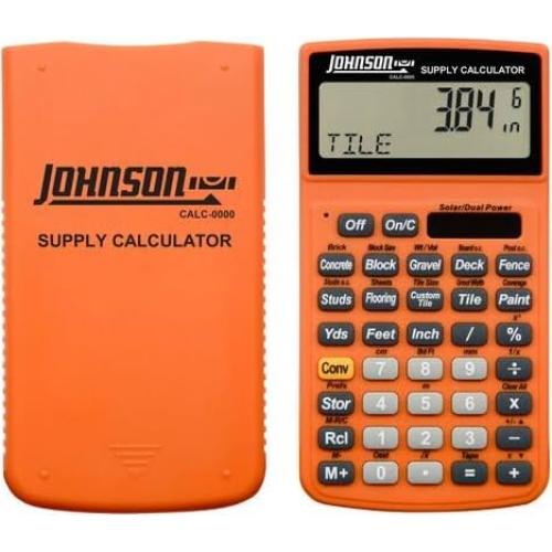 Calculadora de Suministros Johnson Level CALC-0000 LCD Naranja