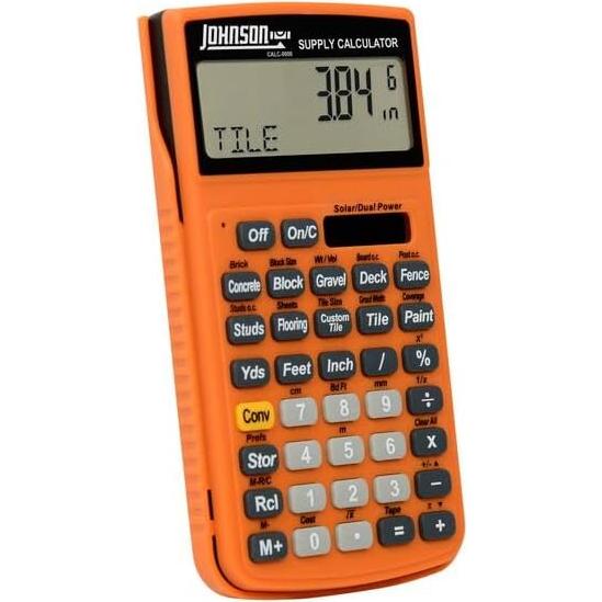 Calculadora de Suministros Johnson Level CALC-0000 LCD Naranja