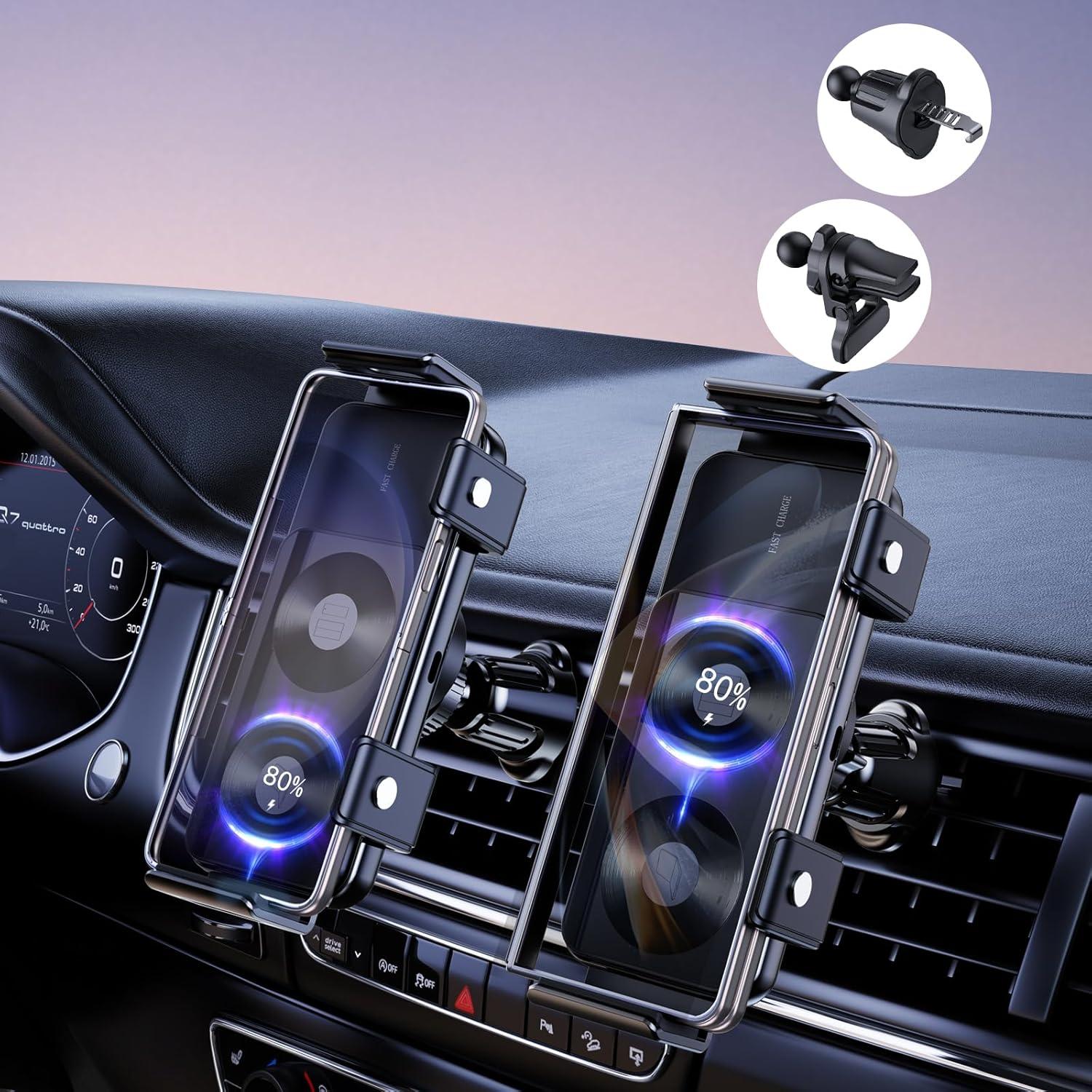 Cargador Inalámbrico Rápido 15W para Auto Xuenair Negro