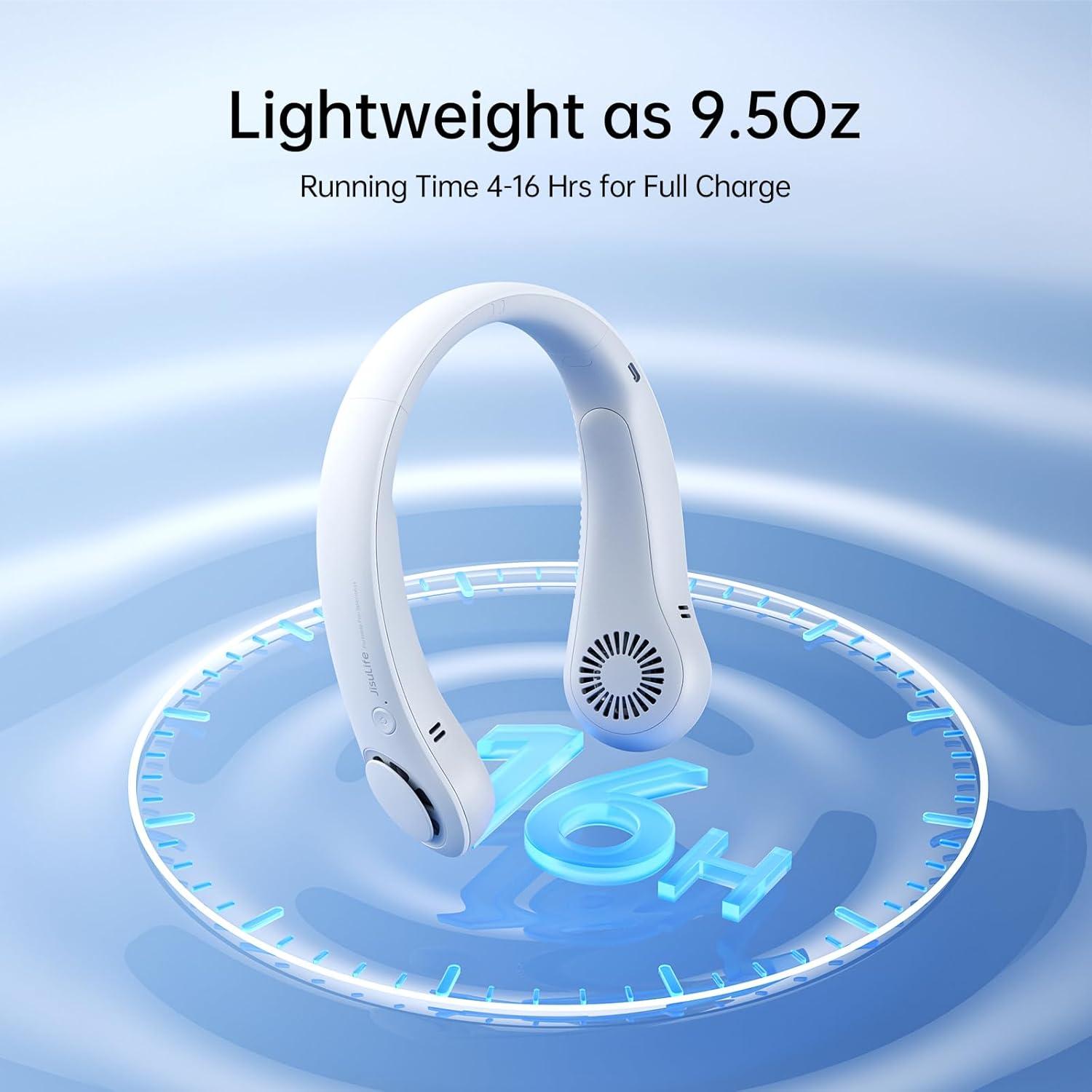 Ventilador de Cuello JISULIFE Life3 Portátil Recargable 4000mAh