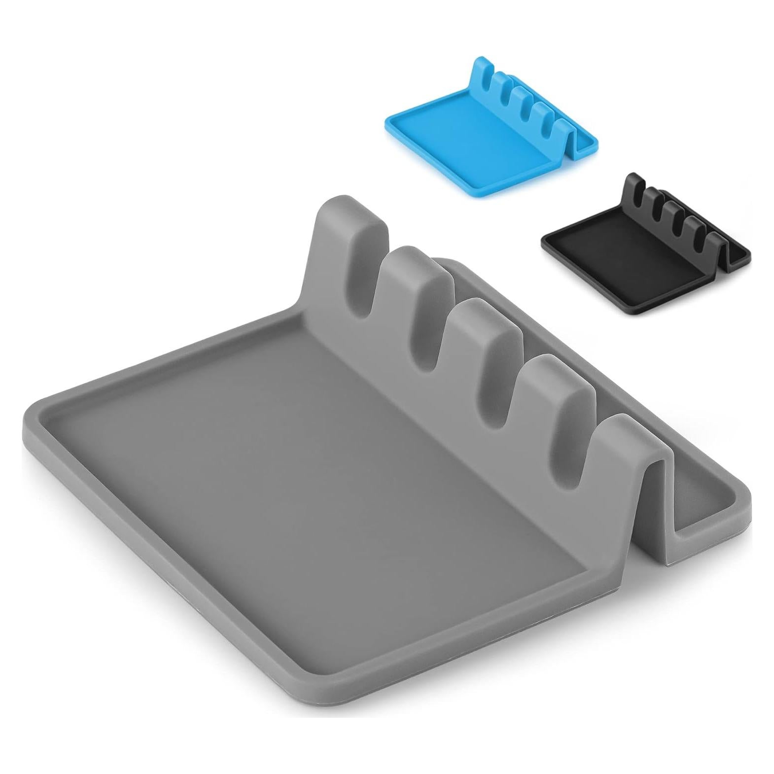 Soporte de Utensilios de Cocina Simple Craft Gris - Silicona Resistente al Calor