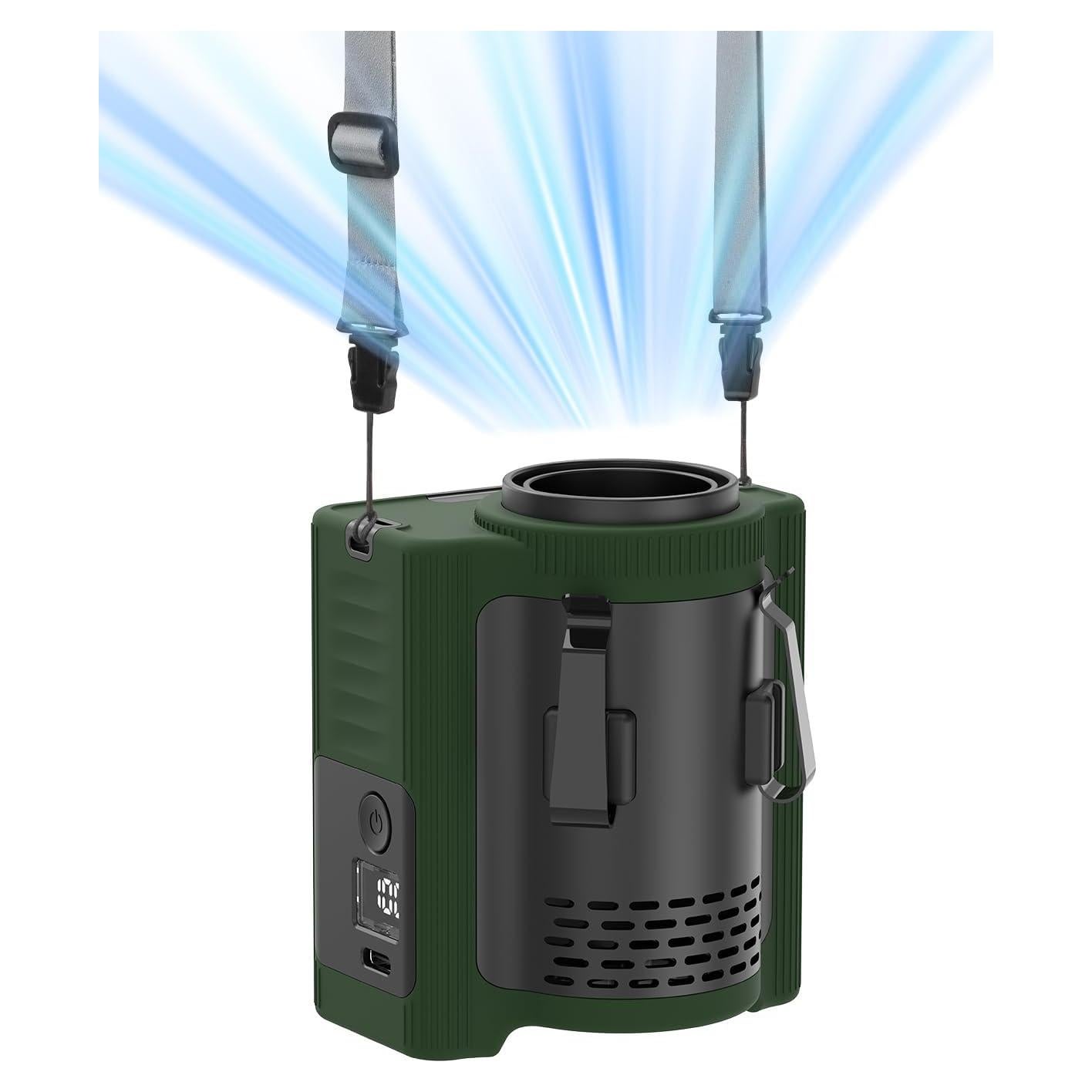 Ventilador de Cintura Portátil PlayHot 5 Velocidades 16600 RPM Verde