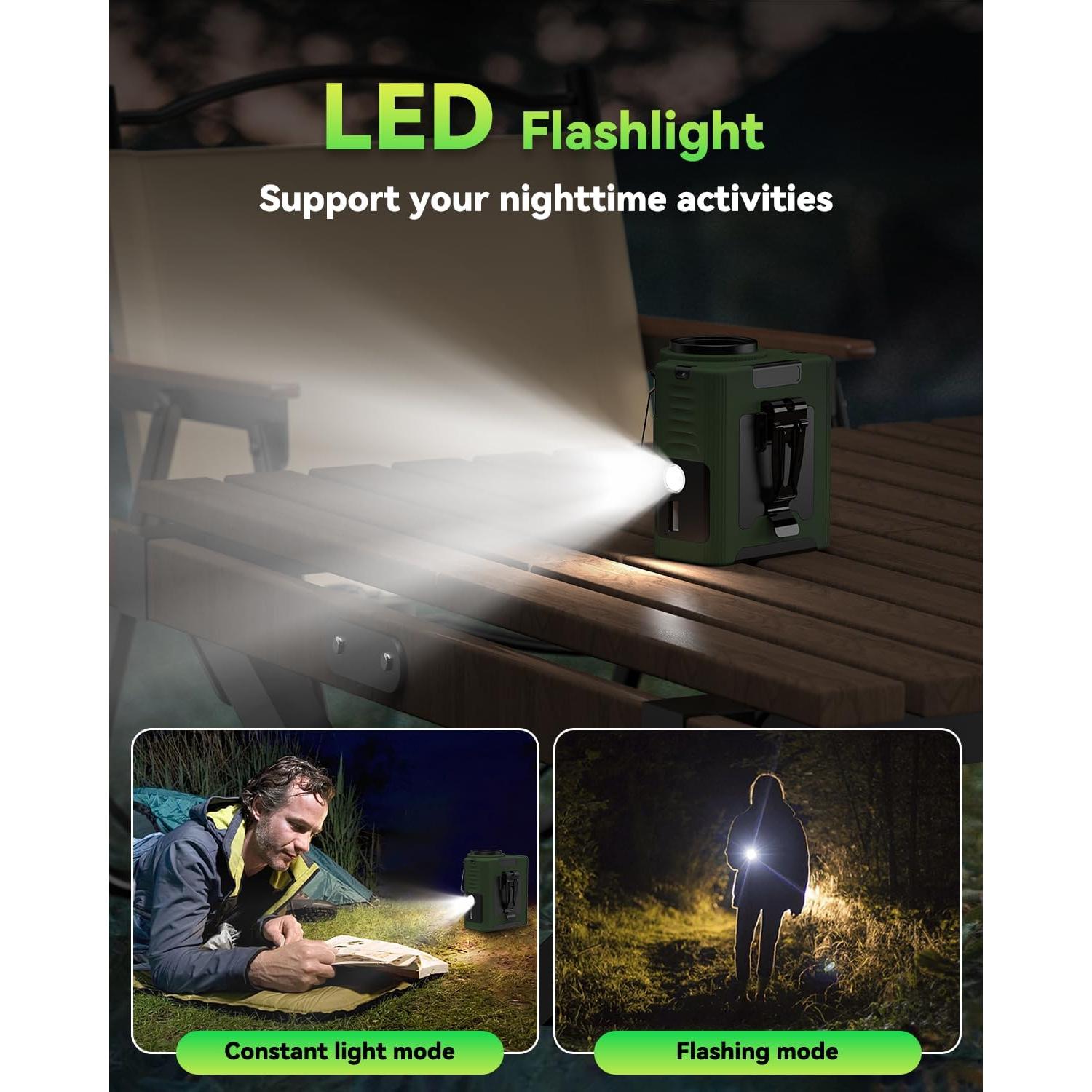 Ventilador de Cintura Portátil PlayHot 5 Velocidades 16600 RPM Verde