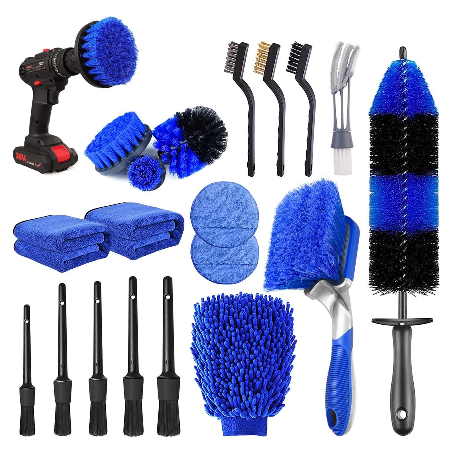 Kit de limpieza de automóviles TTRCB 20 piezas cepillos detalles