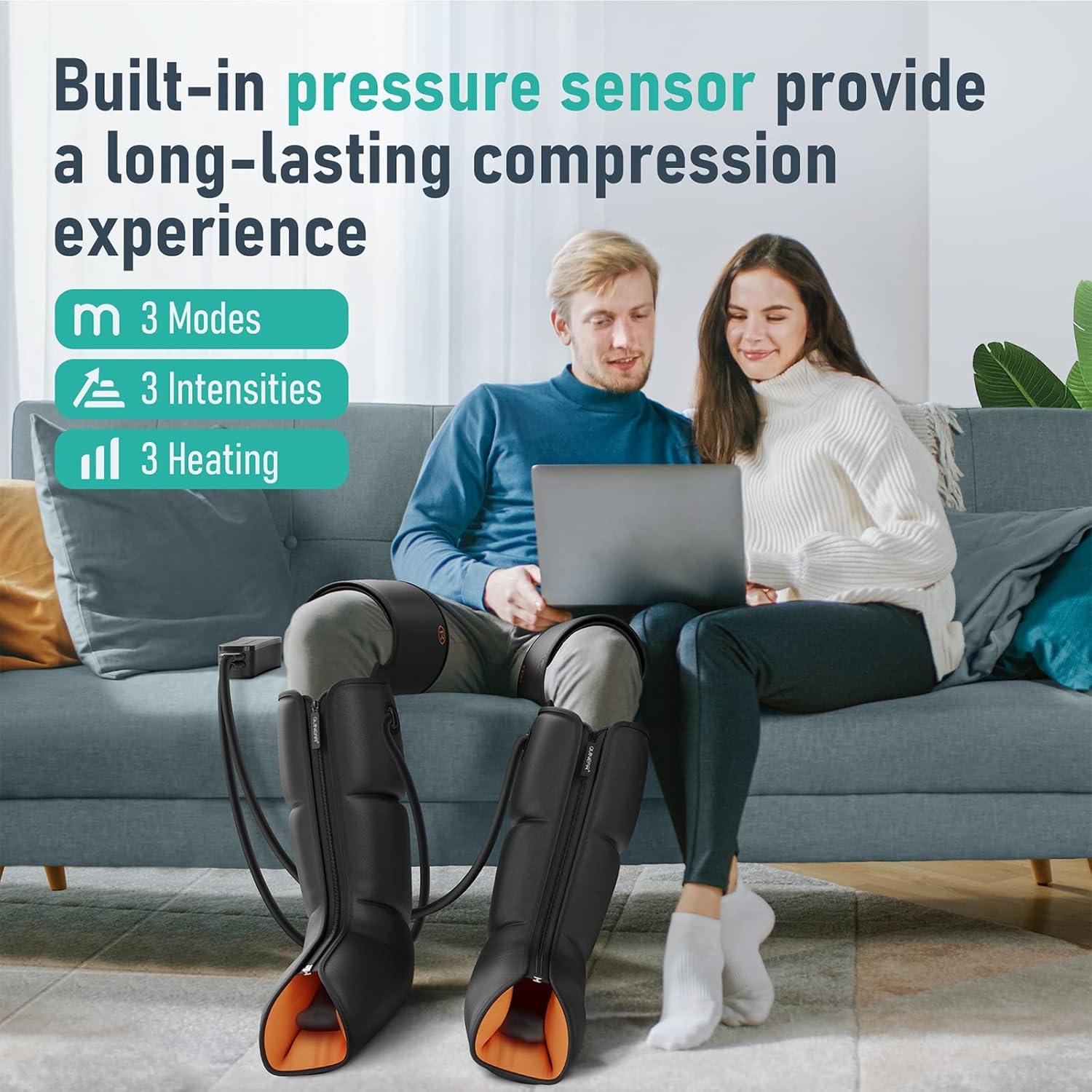 Masajeador de Piernas QUINEAR 3-en-1 con Calor y Compresión