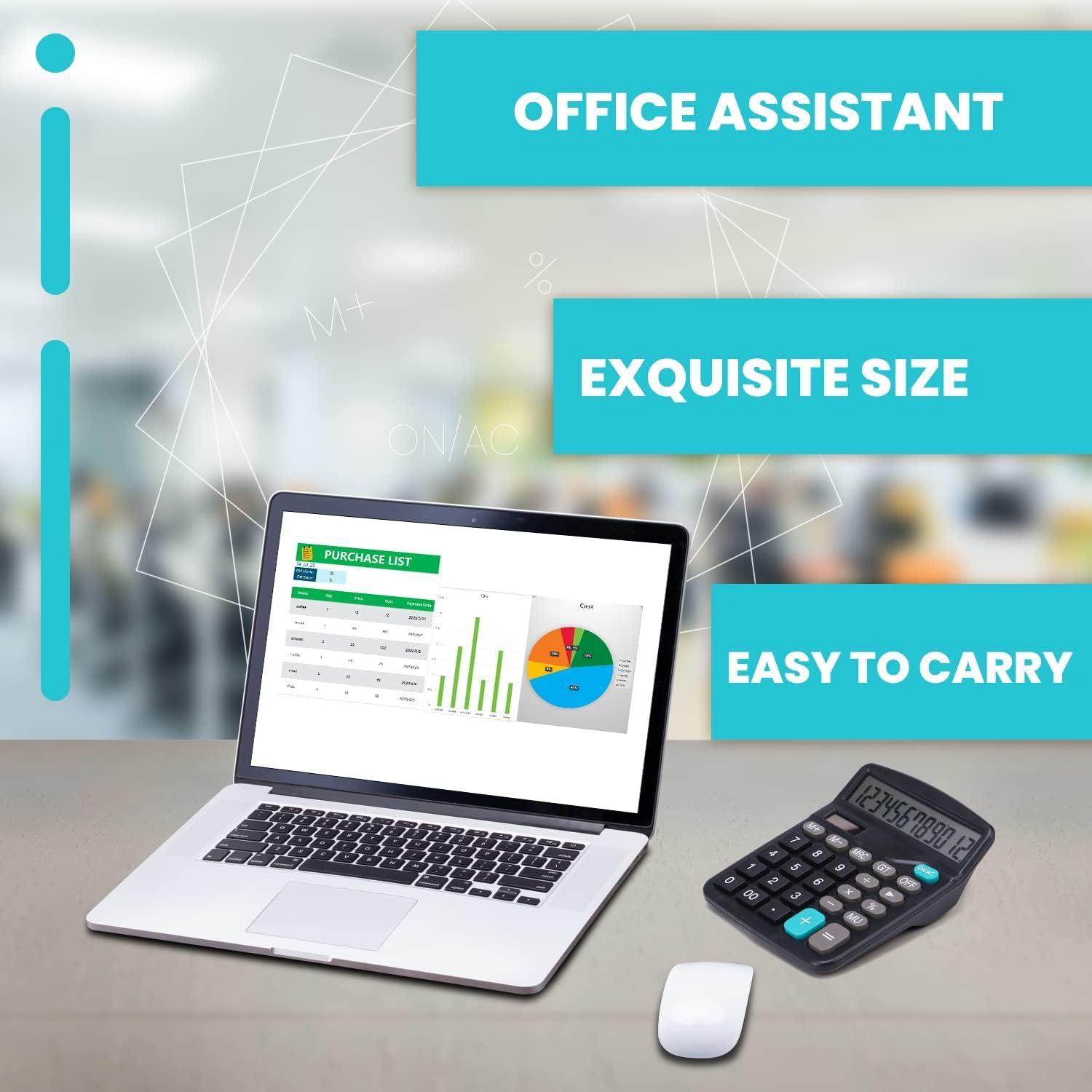 Calculadora de Escritorio Lichamp DCP-0526BK 12 Dígitos Solar