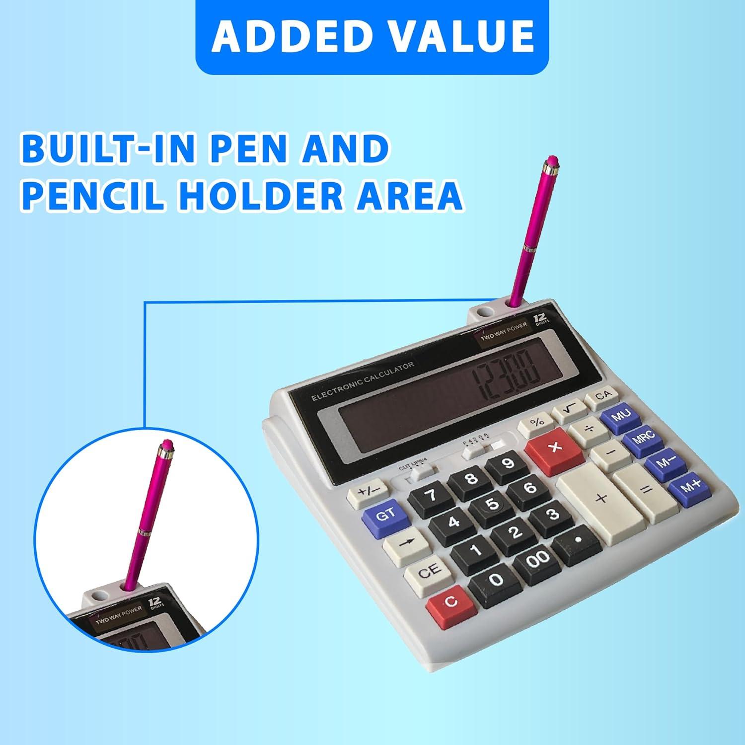 Calculadora de Escritorio Lily's Home 12 Dígitos Pantalla 12,7 cm