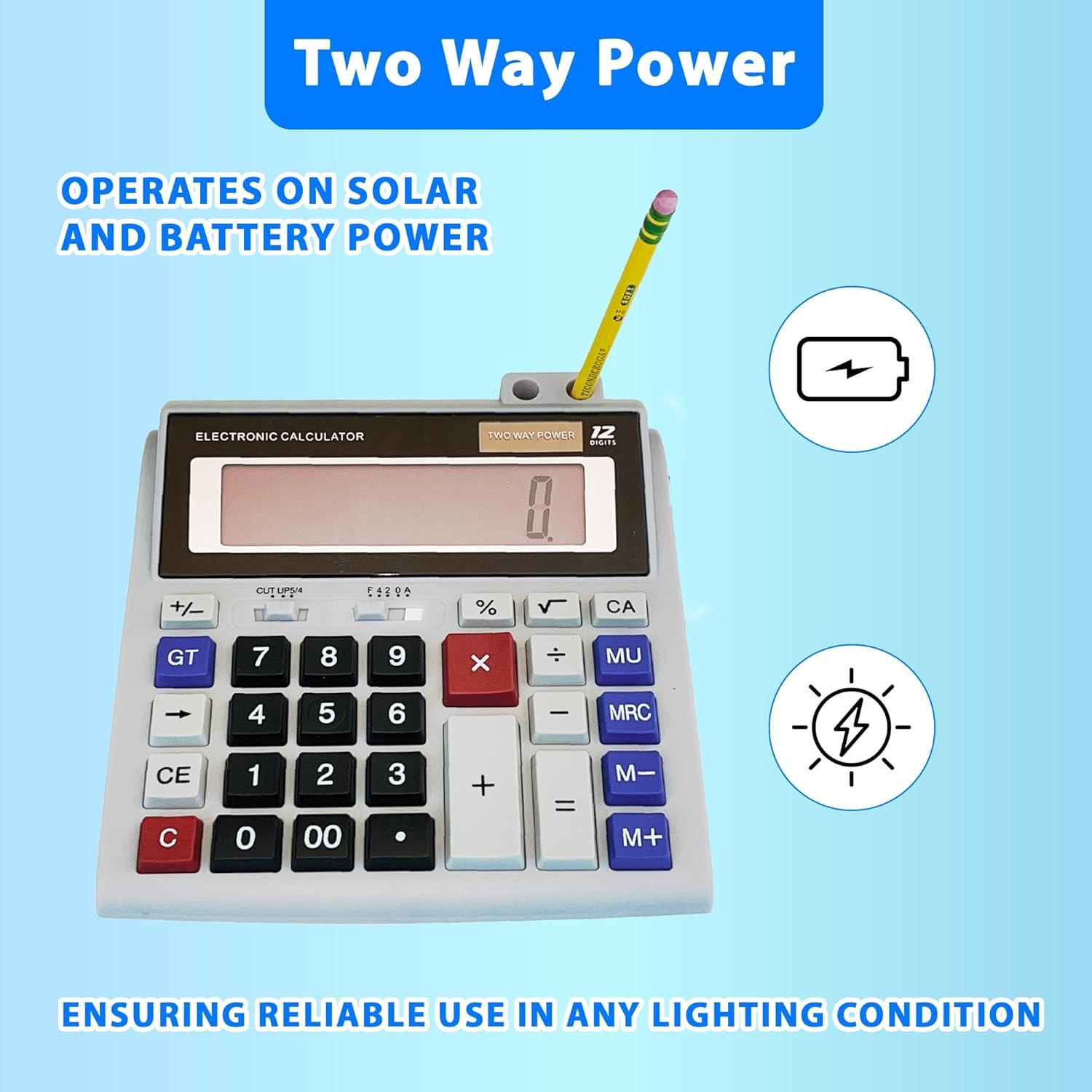 Calculadora de Escritorio Lily's Home 12 Dígitos Pantalla 12,7 cm